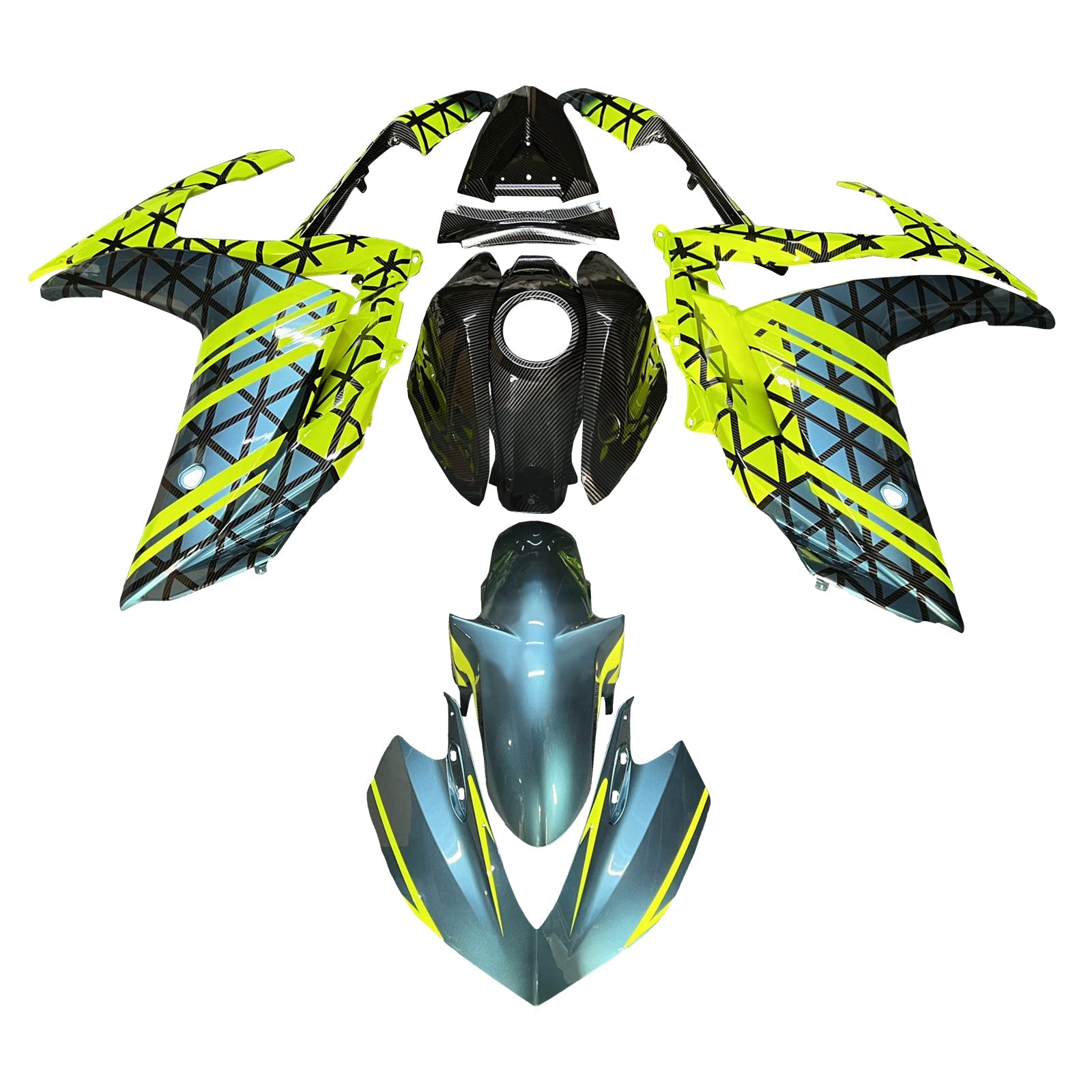Kit de carénage injecté ABS pour Yamaha YZF-R3 2014-2018 et R25 2015-2017