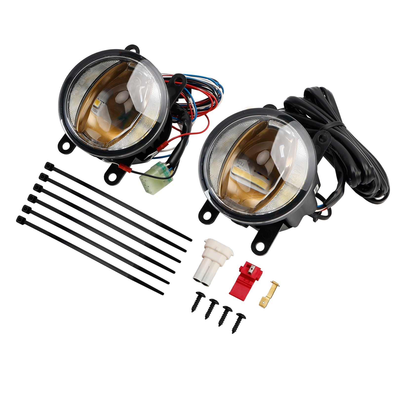 Phare de voiture LEDtiving FOG DRL Gold Edition 90 mm 6 000 K pour OSRAM