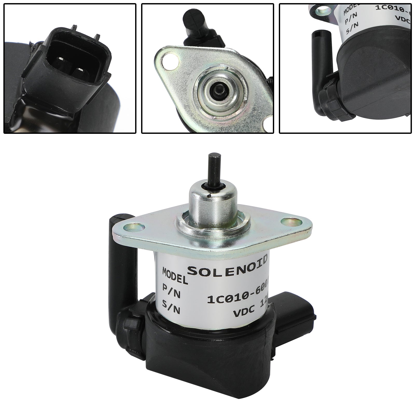 Fit voor Kubota 1C010-60015 1C010-60016 1C010-60017 Brandstof Uitschakeling Solenoid 12V
