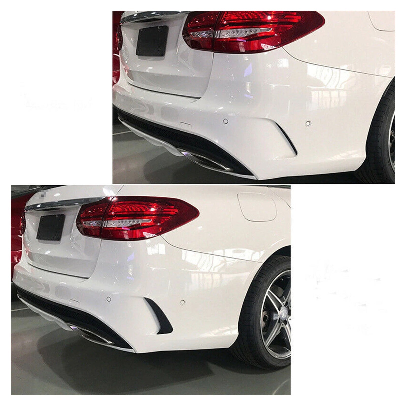 Couvercle de ventilation arrière noir brillant pour Benz Classe C W205 C43 C63 2014-2019