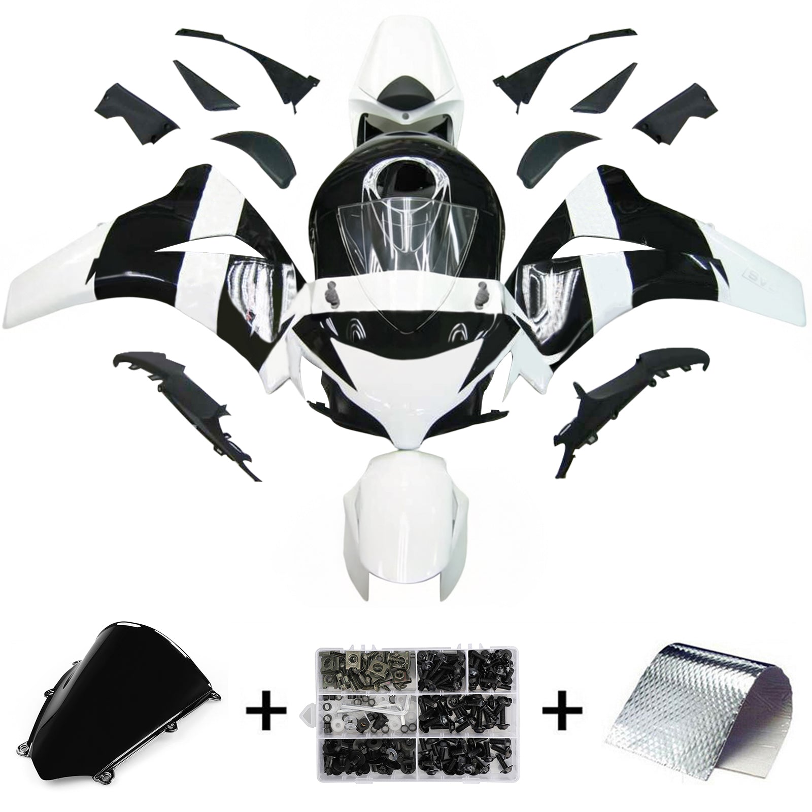 Kit de carénage injecté en plastique ABS pour Honda CBR1000RR 2008-2011
