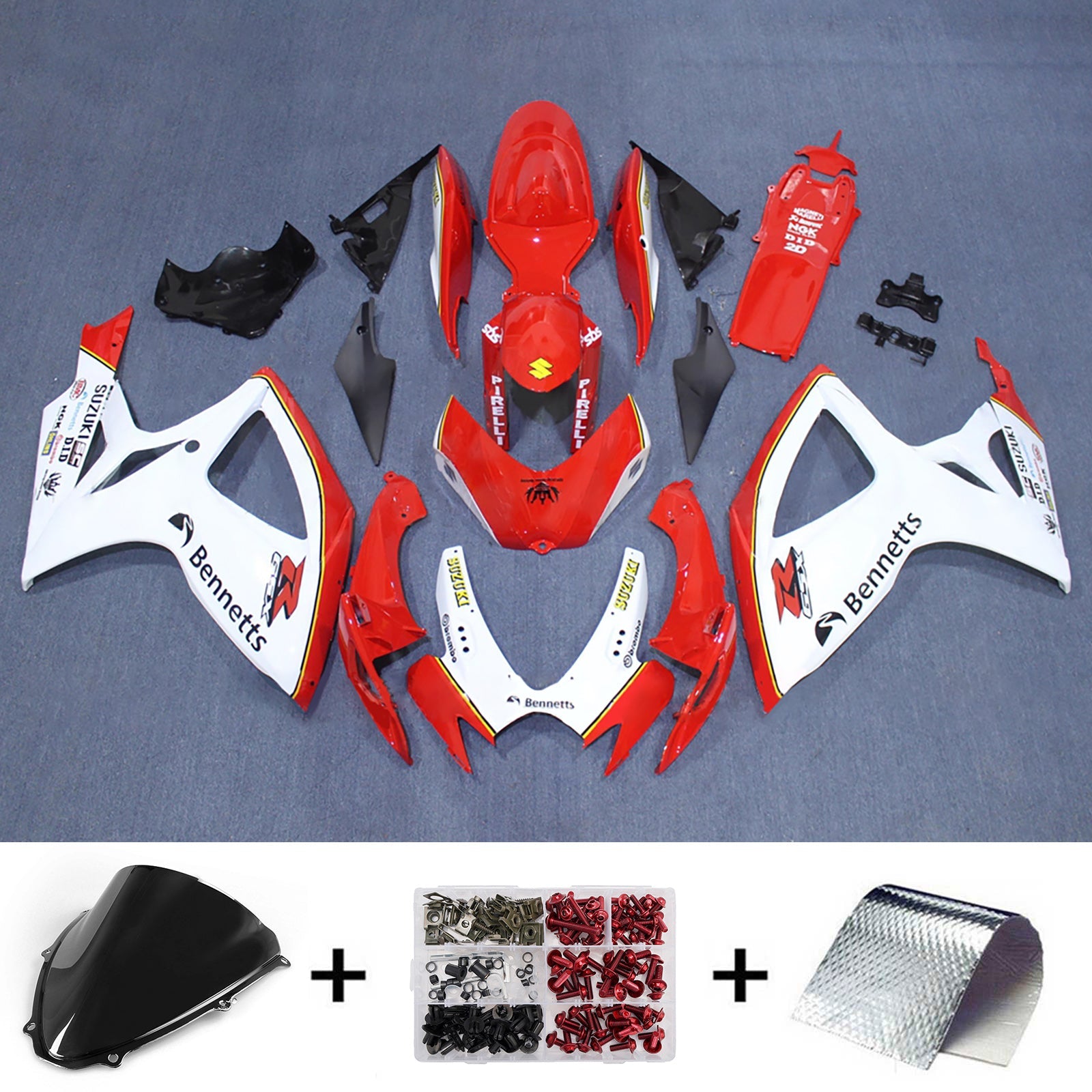 Komplet oklepa z vbrizgano ABS plastiko za Suzuki GSXR 600/750 2006-2007 K6
