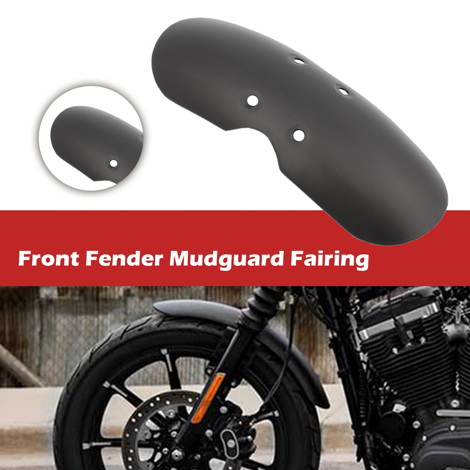 Garde-boue avant pour Bonneville T100 Scrambler Thruxton 2001-2016 Matt Black
