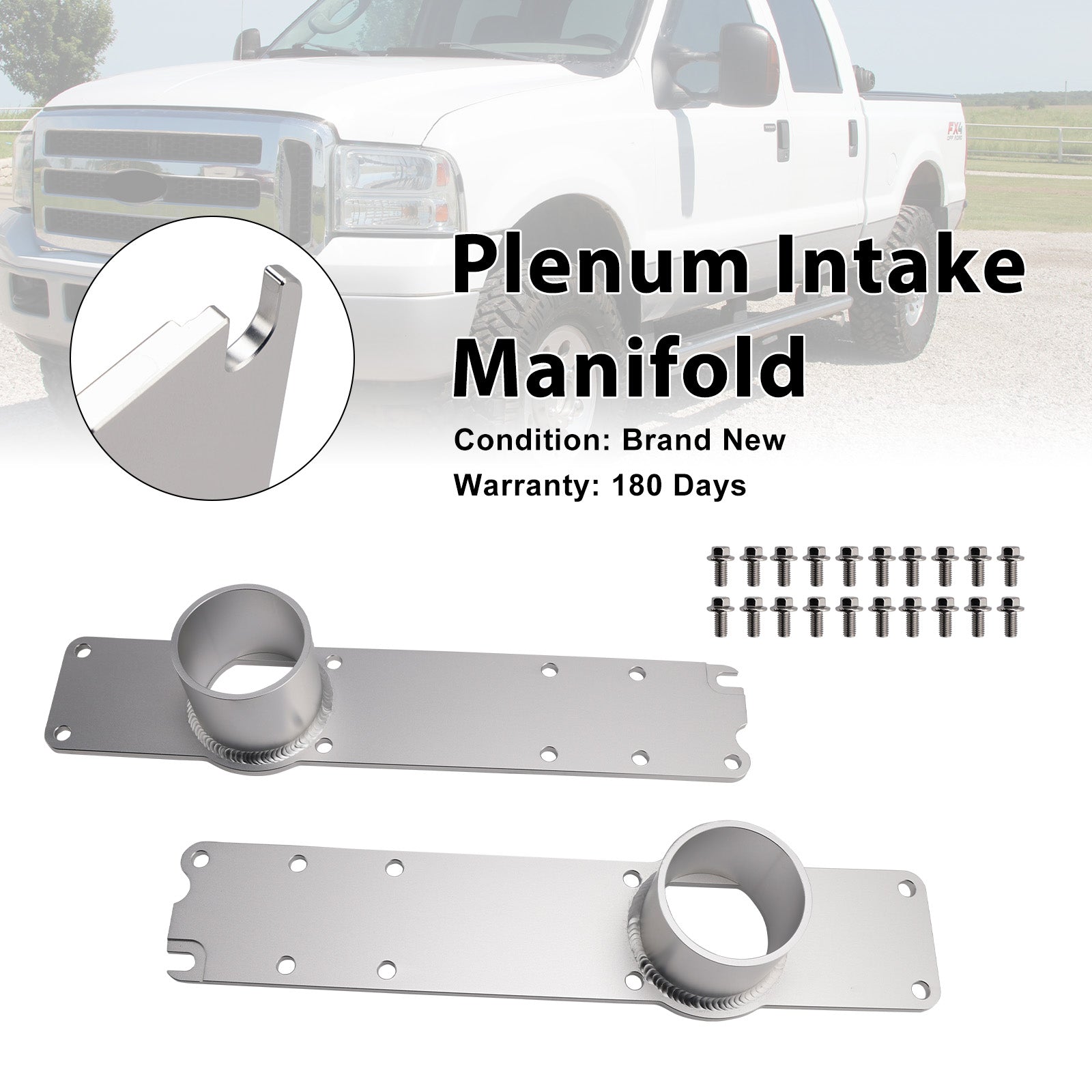 Collettore di aspirazione in alluminio con bulloni per Ford Powerstroke 7.3L 99.5-03