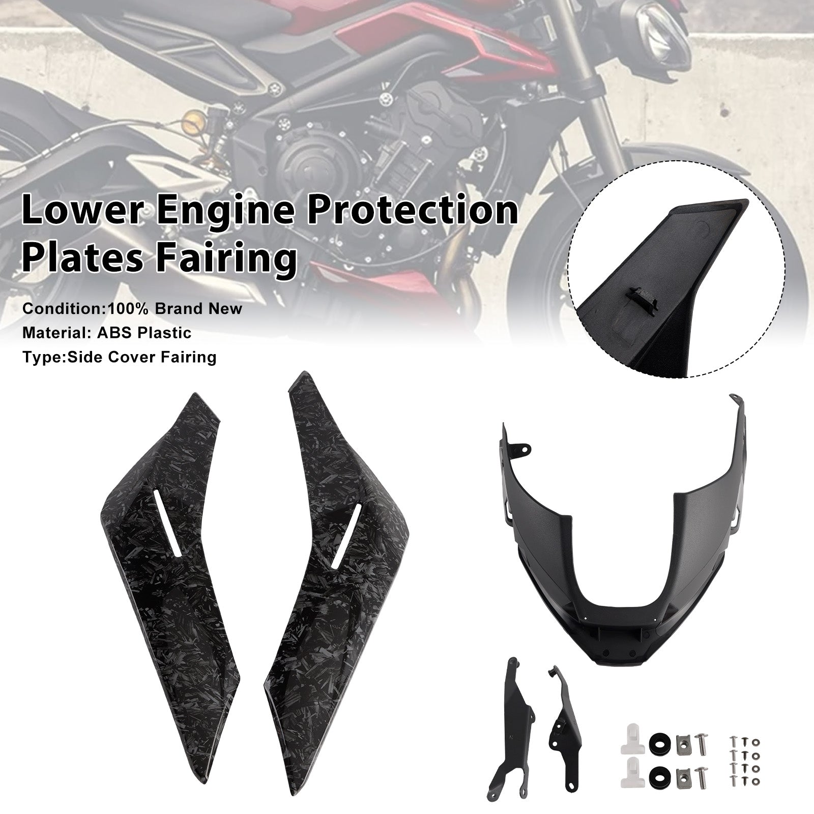 Carénage de protection de bas de caisse pour moteur Street Triple 765 R/RS 2023-2025