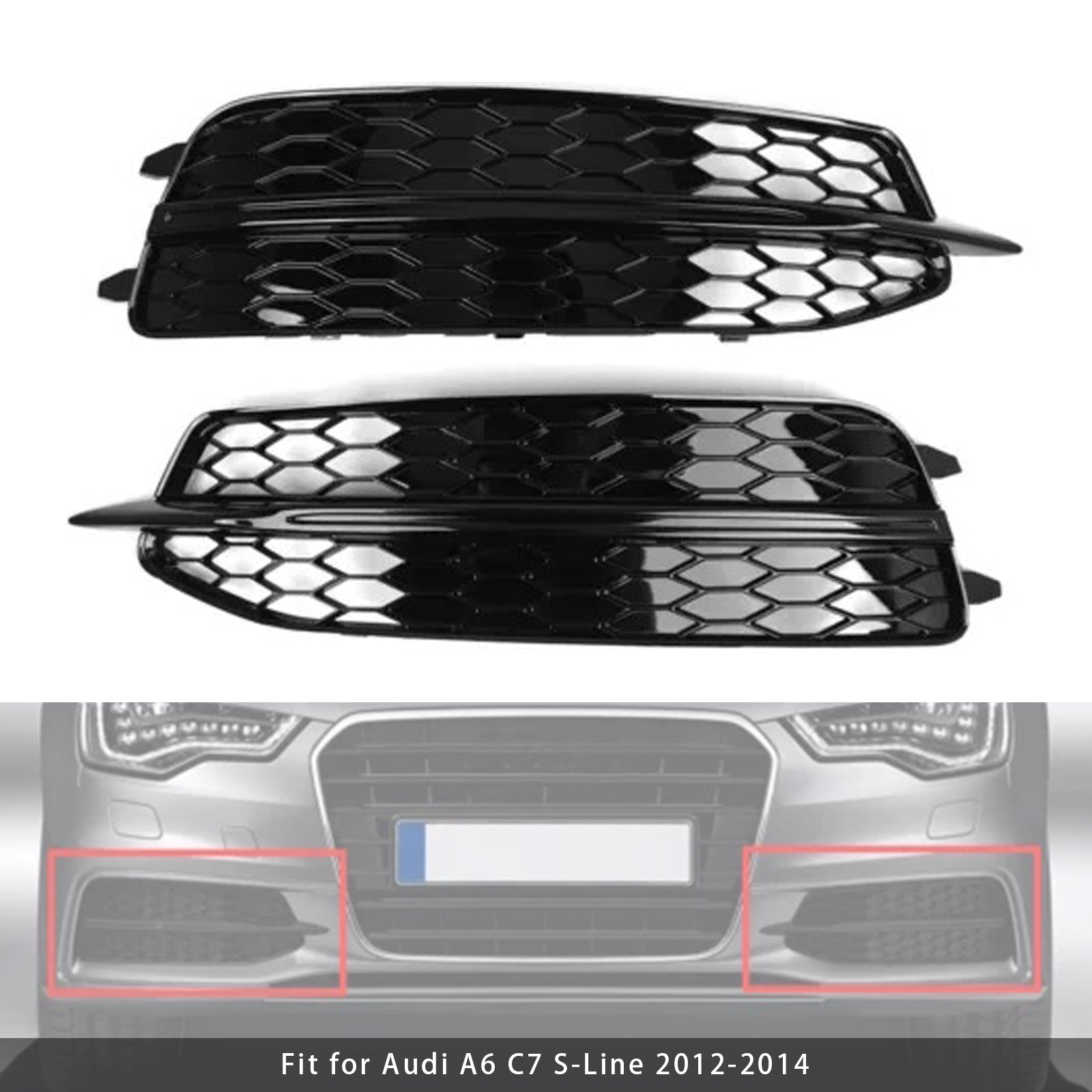 Fog Lightsaks za sprednji odbijač Audi A6 C7 S-Line 2x 2012-2014