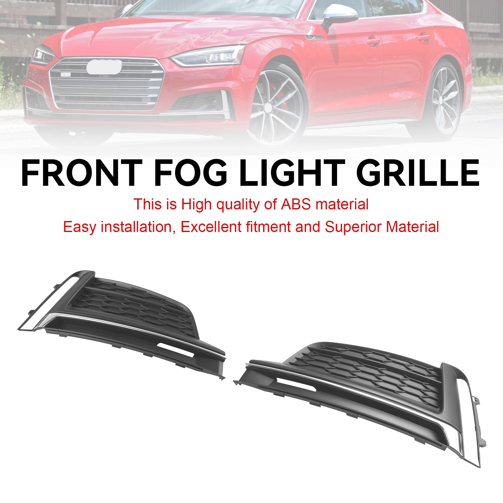 2 stks voor bumper mist lichte hoes trim voor Audi A5 S-Line S5 2018-2019