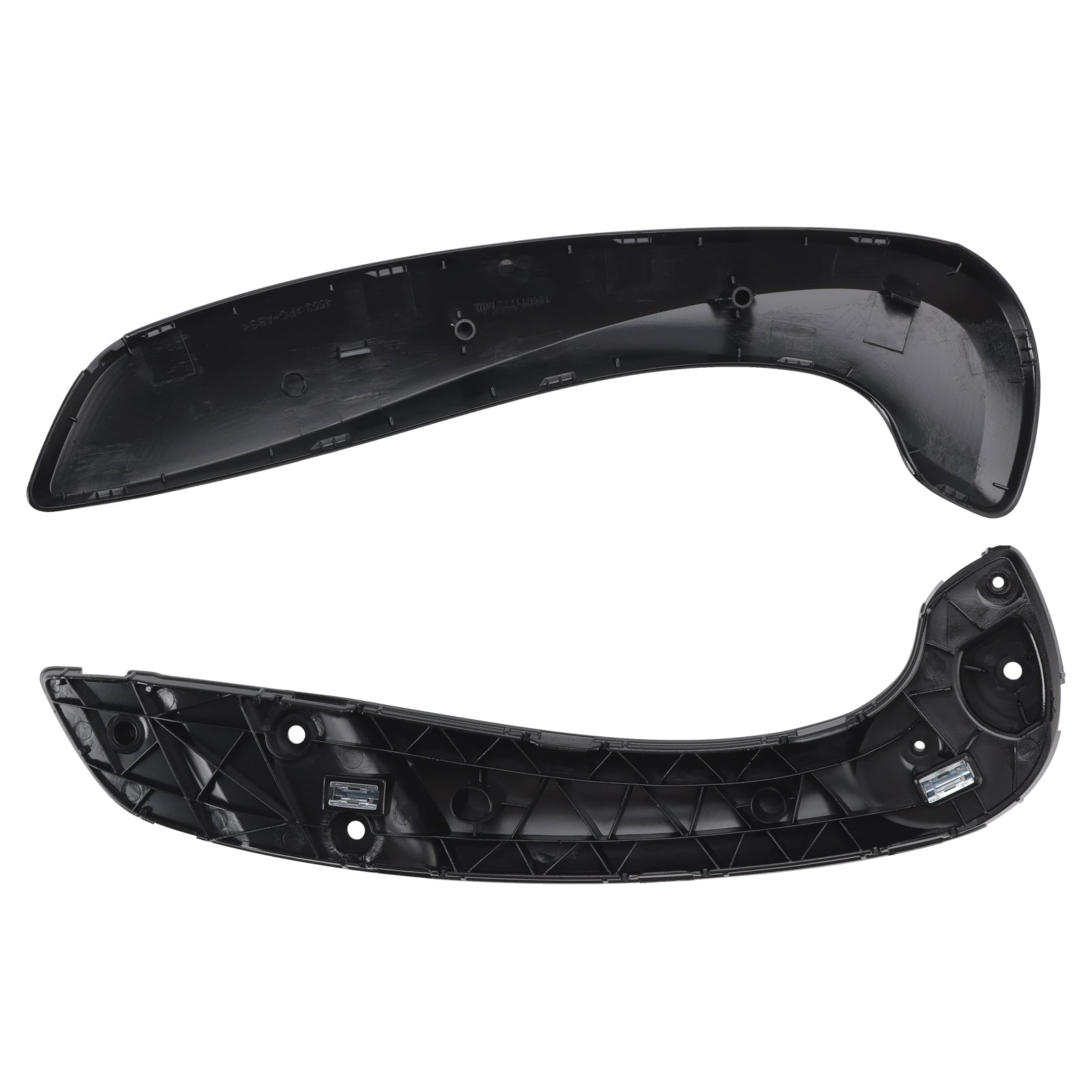 Poignée de porte intérieure avant gauche (base + cache) noire pour Renault Fluence (2009-2015).