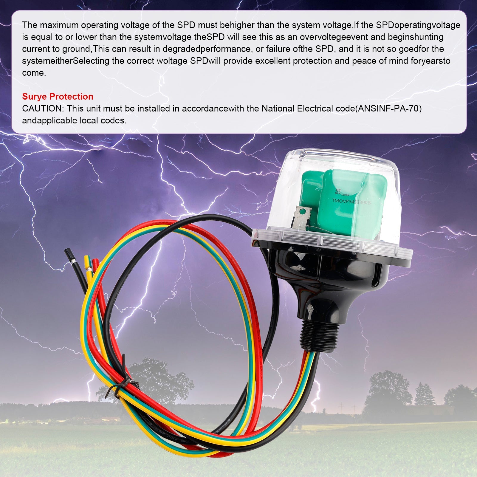 300 VCA MNSPD-300-AC dla midnitowej słonecznej