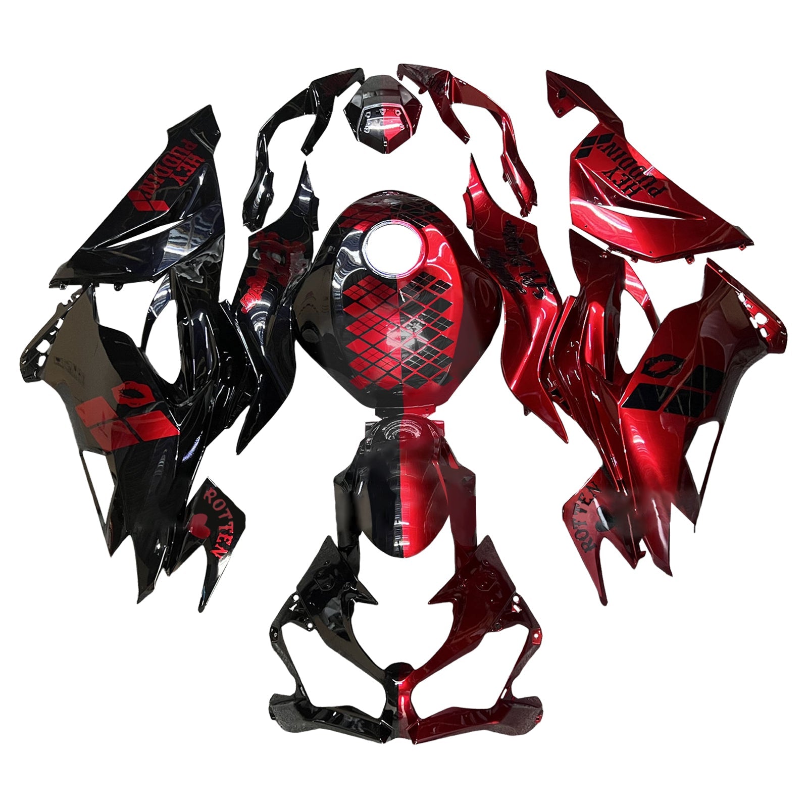 Kit di carenatura a iniezione, corpo in plastica ABS per Kawasaki ZX6R 2019-2023