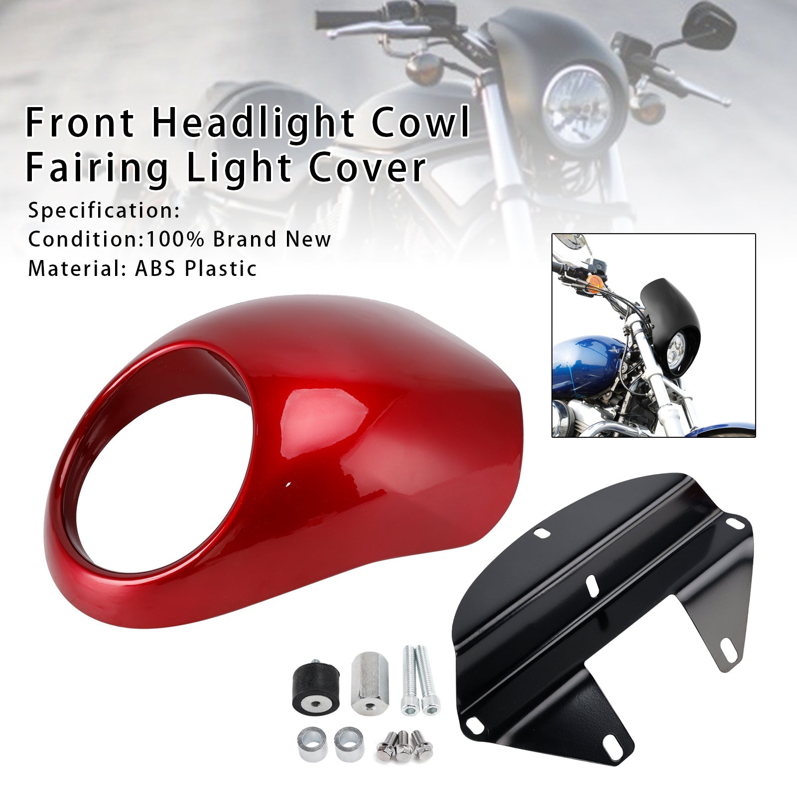 Cache de phare pour Sportster Dyna XL 883 1200 FX (à partir de 1973)