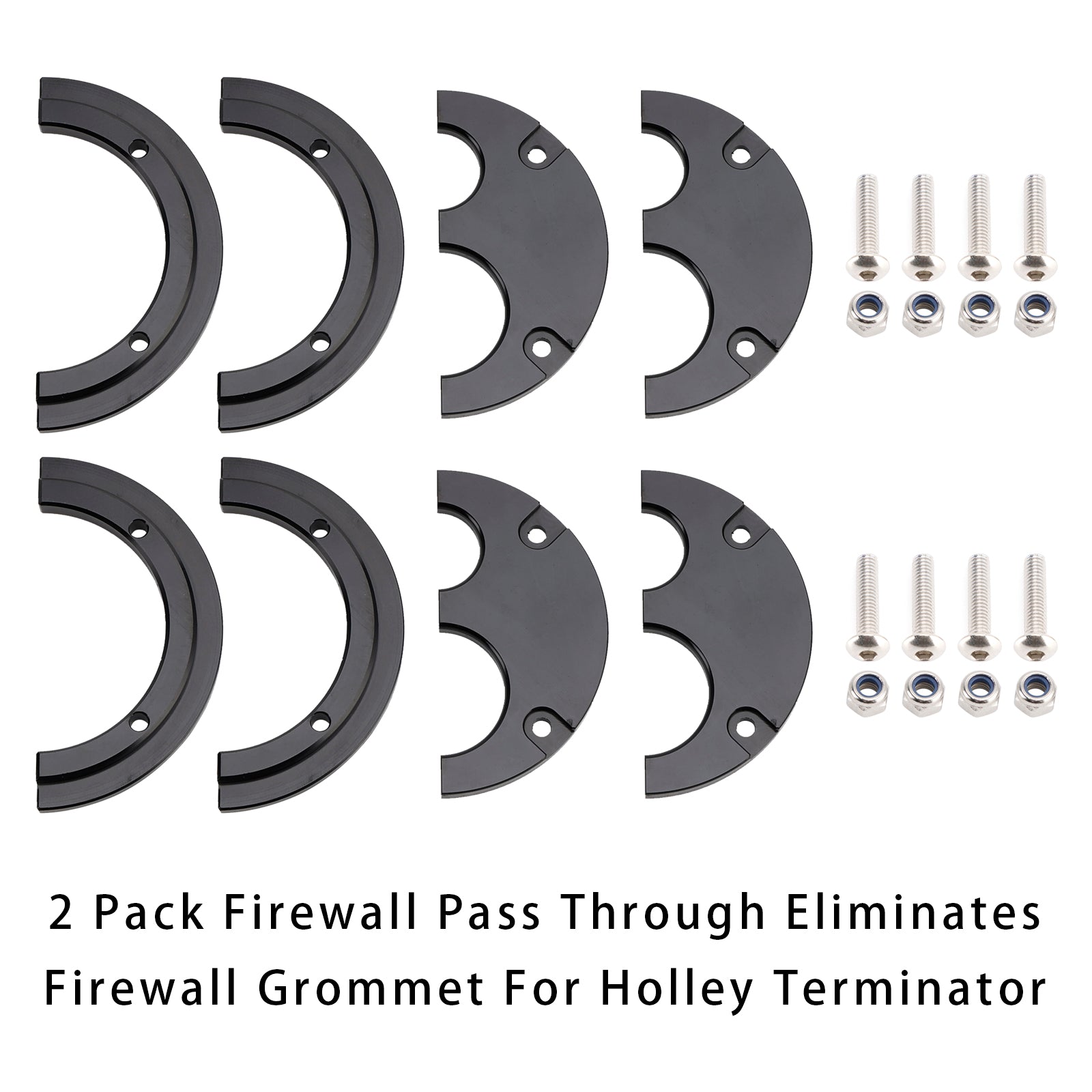 Set van 2 firewall-kabeldoorvoertules voor Holley Terminator