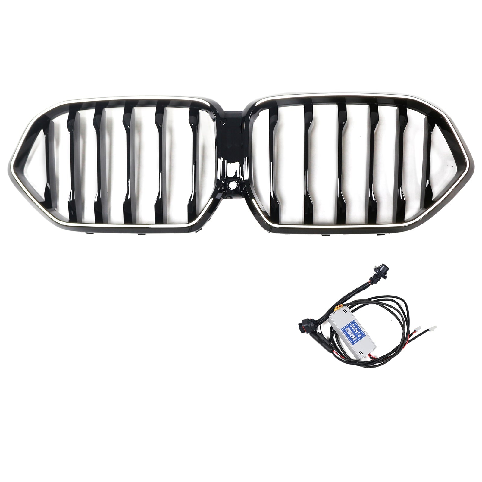 Grille de pare-chocs avant noire pour BMW X6 G06 M60i 2023-2025 avec trou pour caméra