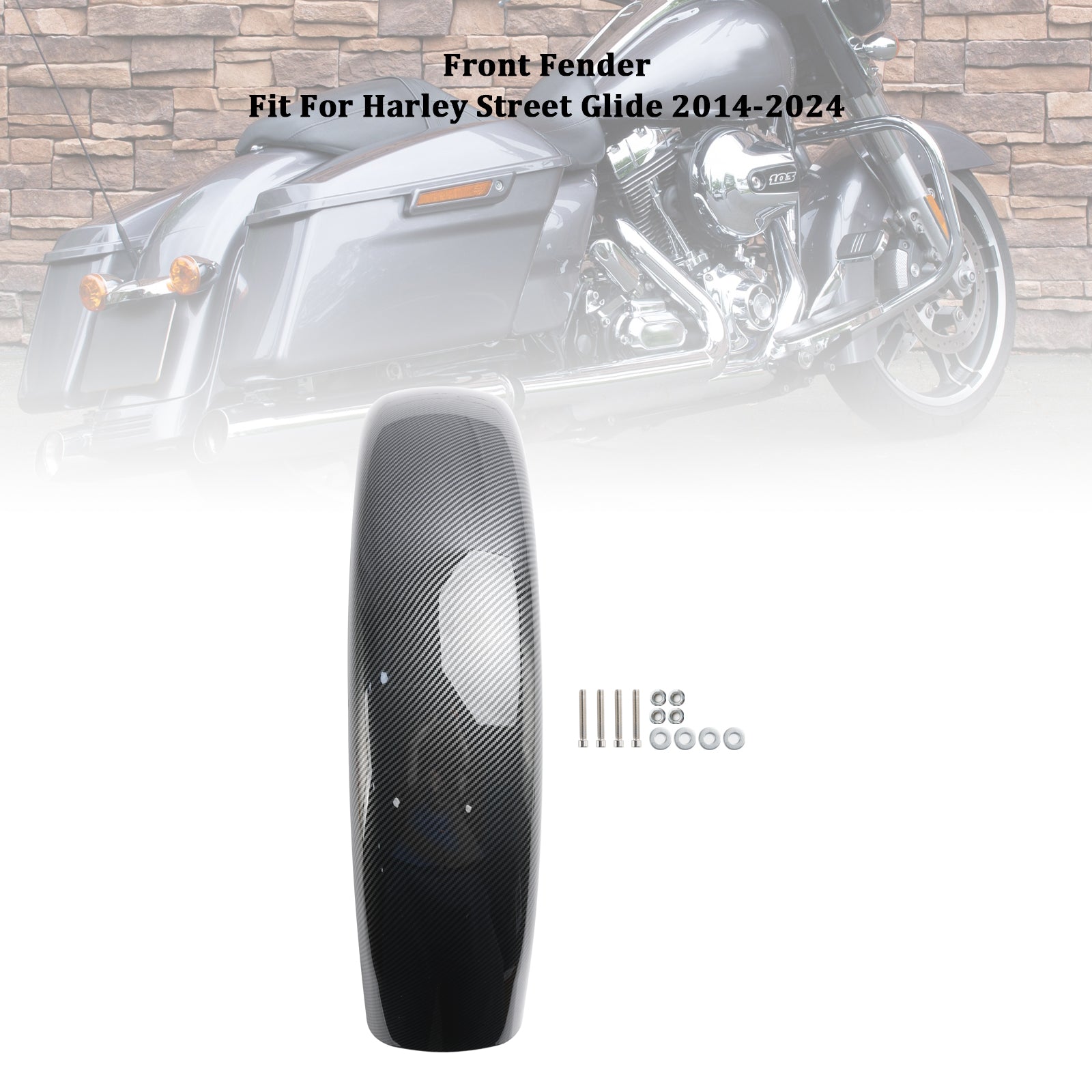 ABS-etulokasuoja Touring Street Glide Road Glide 2014-2024 Carbon