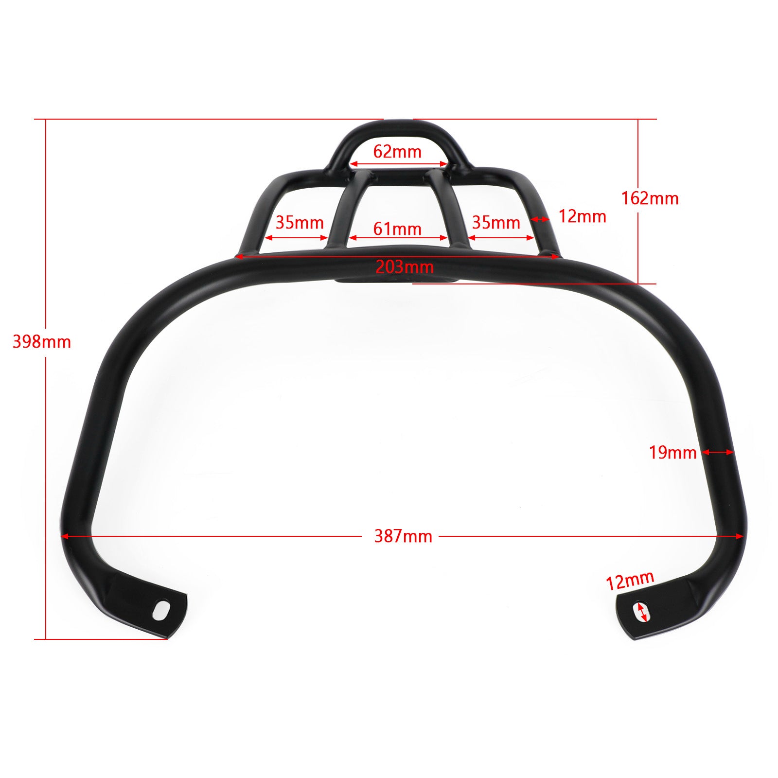 MUSTA TAKATAVARATELINE TUKIOHJALLA VESPA GTS GTV GTL GT:lle