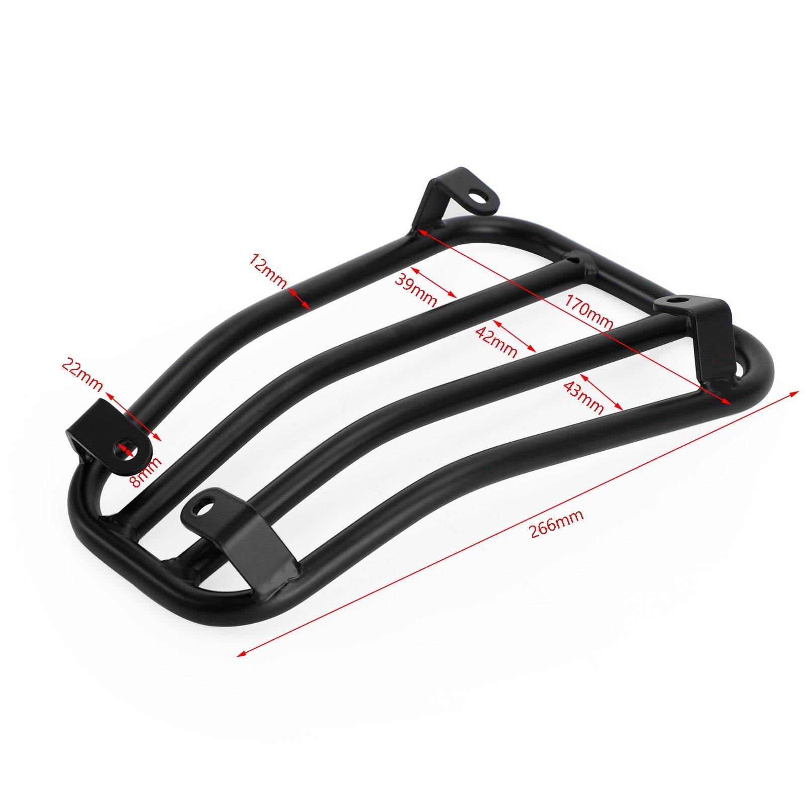 Porte-Bagages noir pour marchepied pour Vespa Primavera Sprint 50 125 150 cc