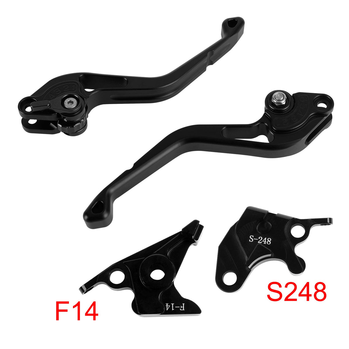 Nieuwe korte remkoppelingshendel compatibel met Suzuki GSXR600 750 1000 DL650 GSR600 zwart