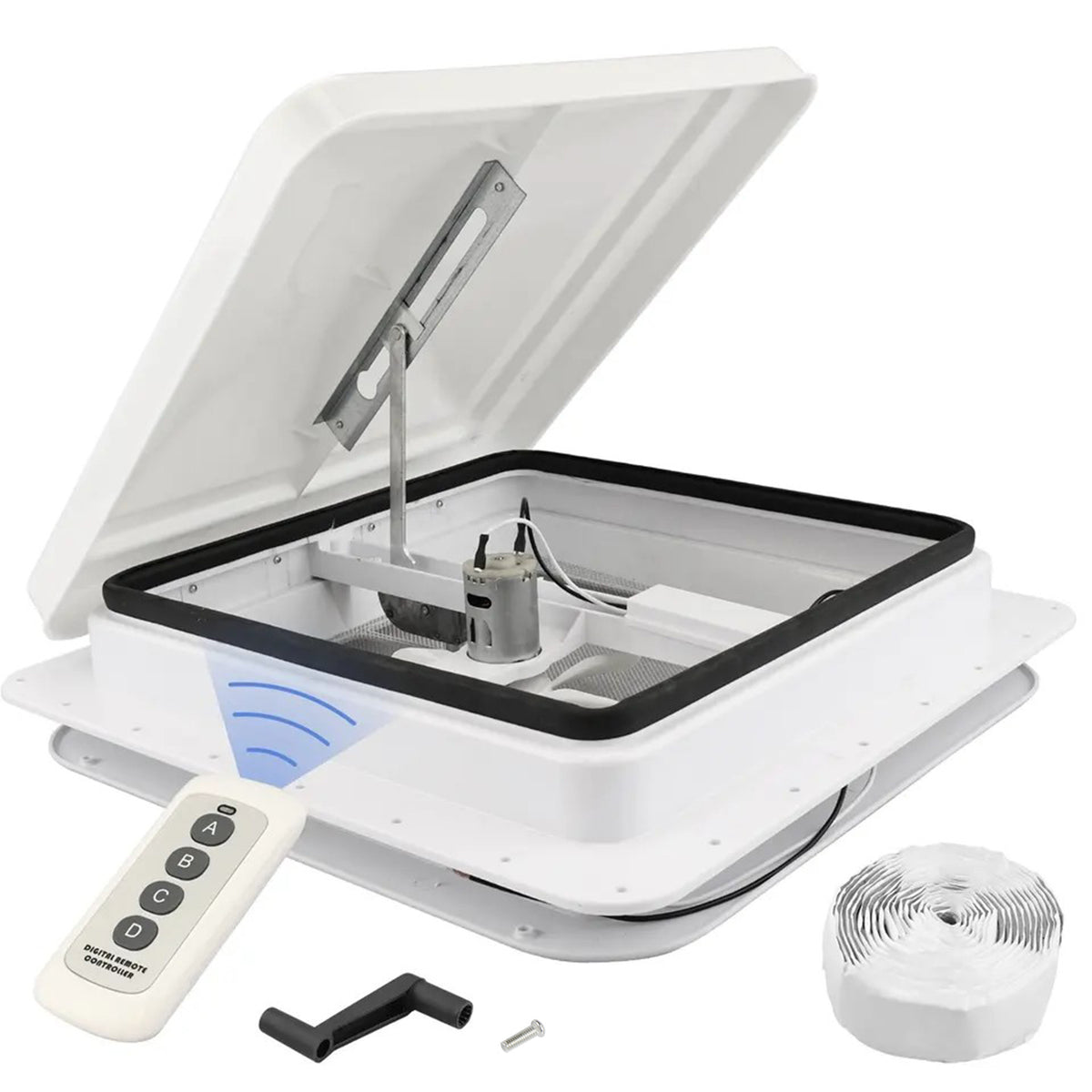 14" caravane lucarne toit évent télécommande camping-car RV ventilateur