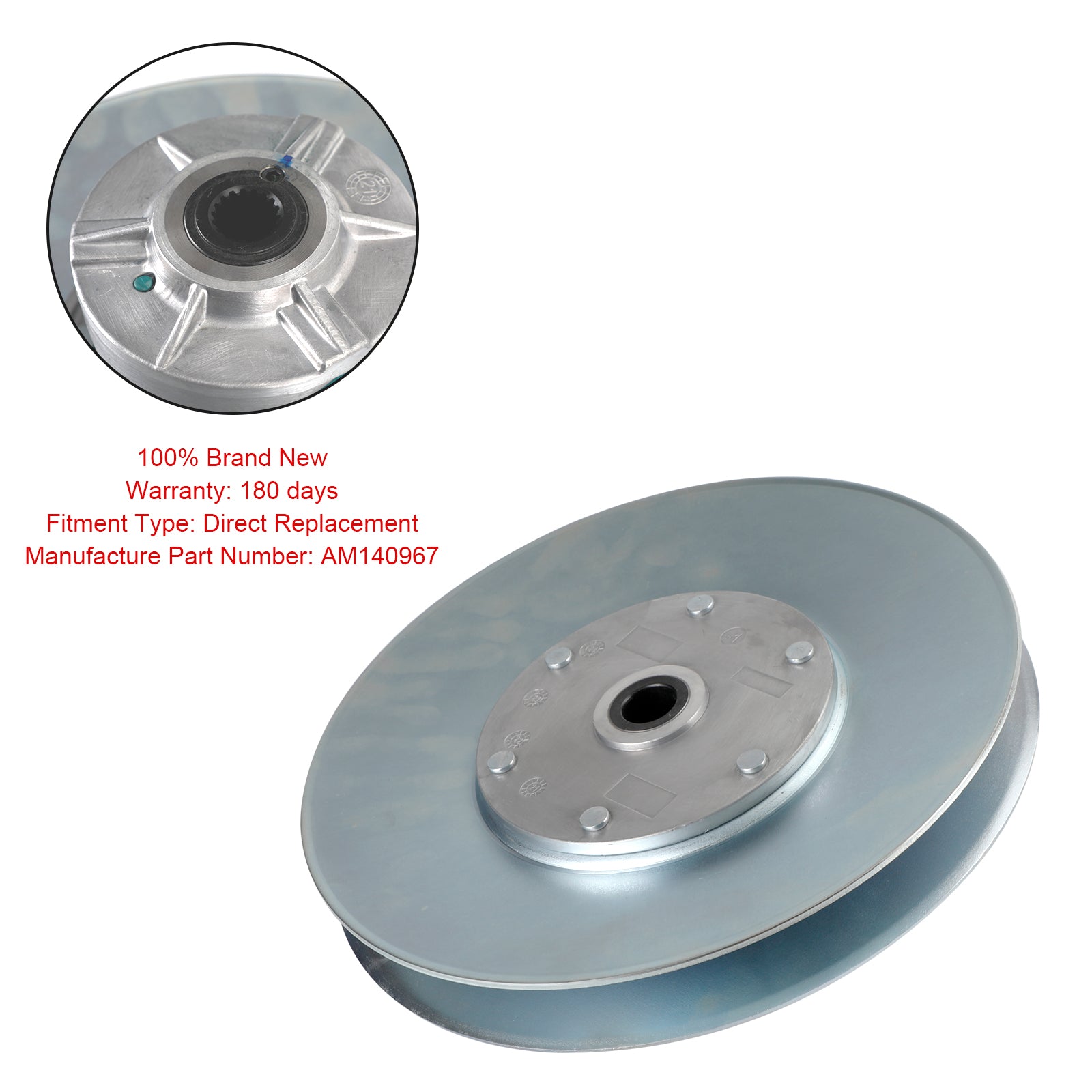 Embrague secundario de polea impulsada por transeje AM140967 para John Deere Gator 4X2