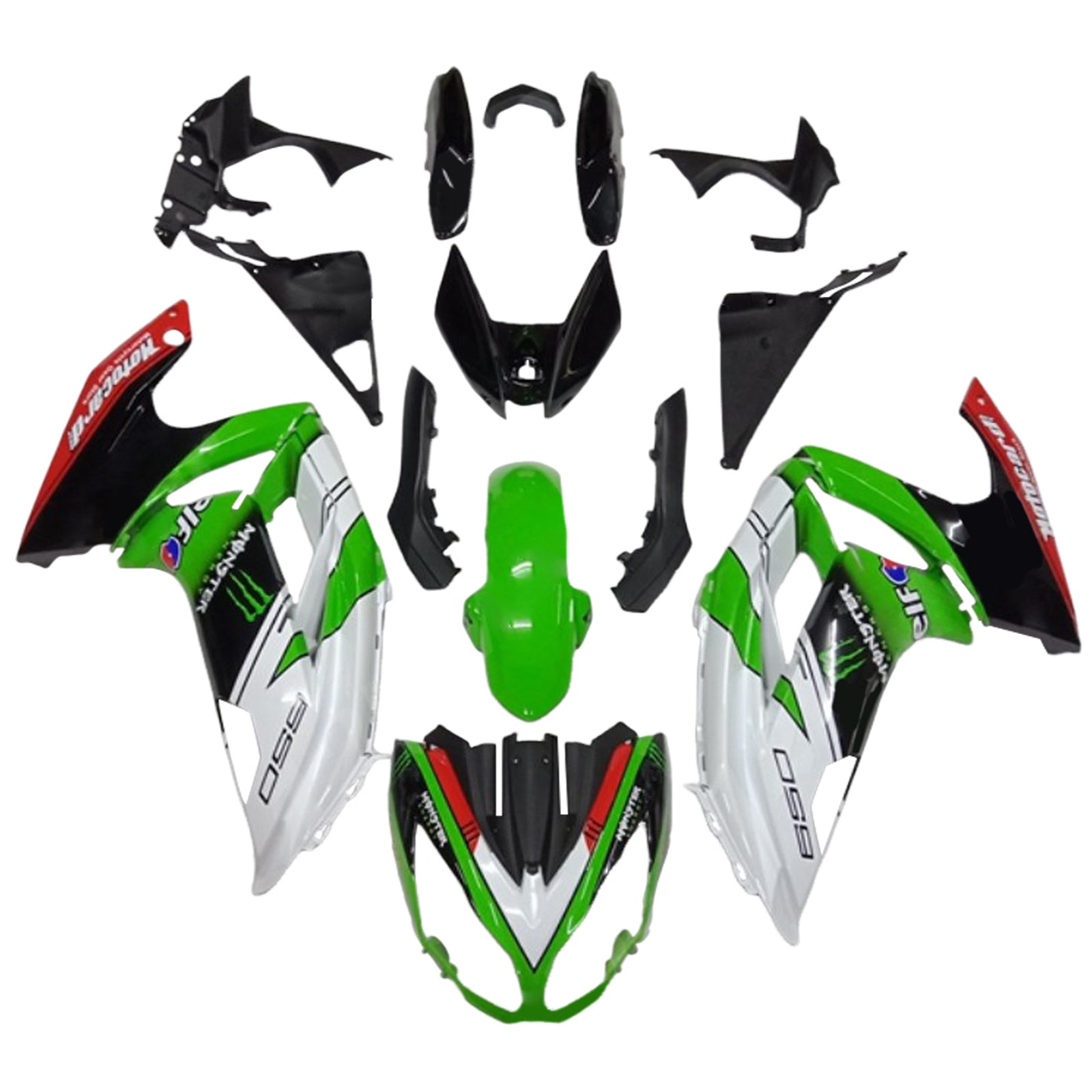 KAWASAKI INGECTION SEČI KIT ER6F/NINJA650 2012-2016, ABS Plastic Karoserija