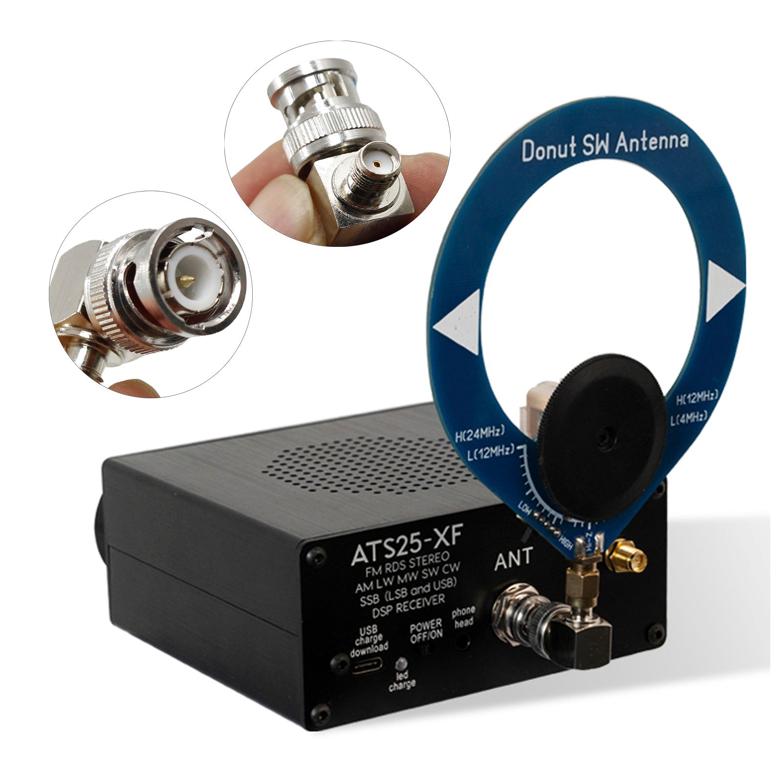 Visokozmogljiv ATS25-XF 4,20 GHz polnopasovni prenosni radijski sprejemnik s 4,20 GHz DSP