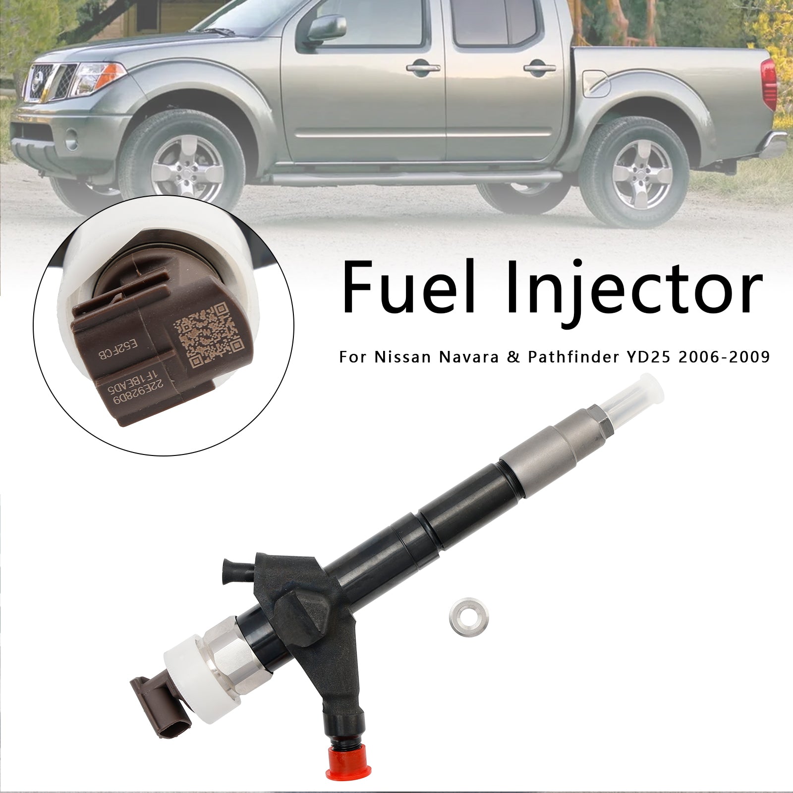 1 inyector de combustible Nissan Navara 2.5 dCi 095000-6250 16600-EB70A