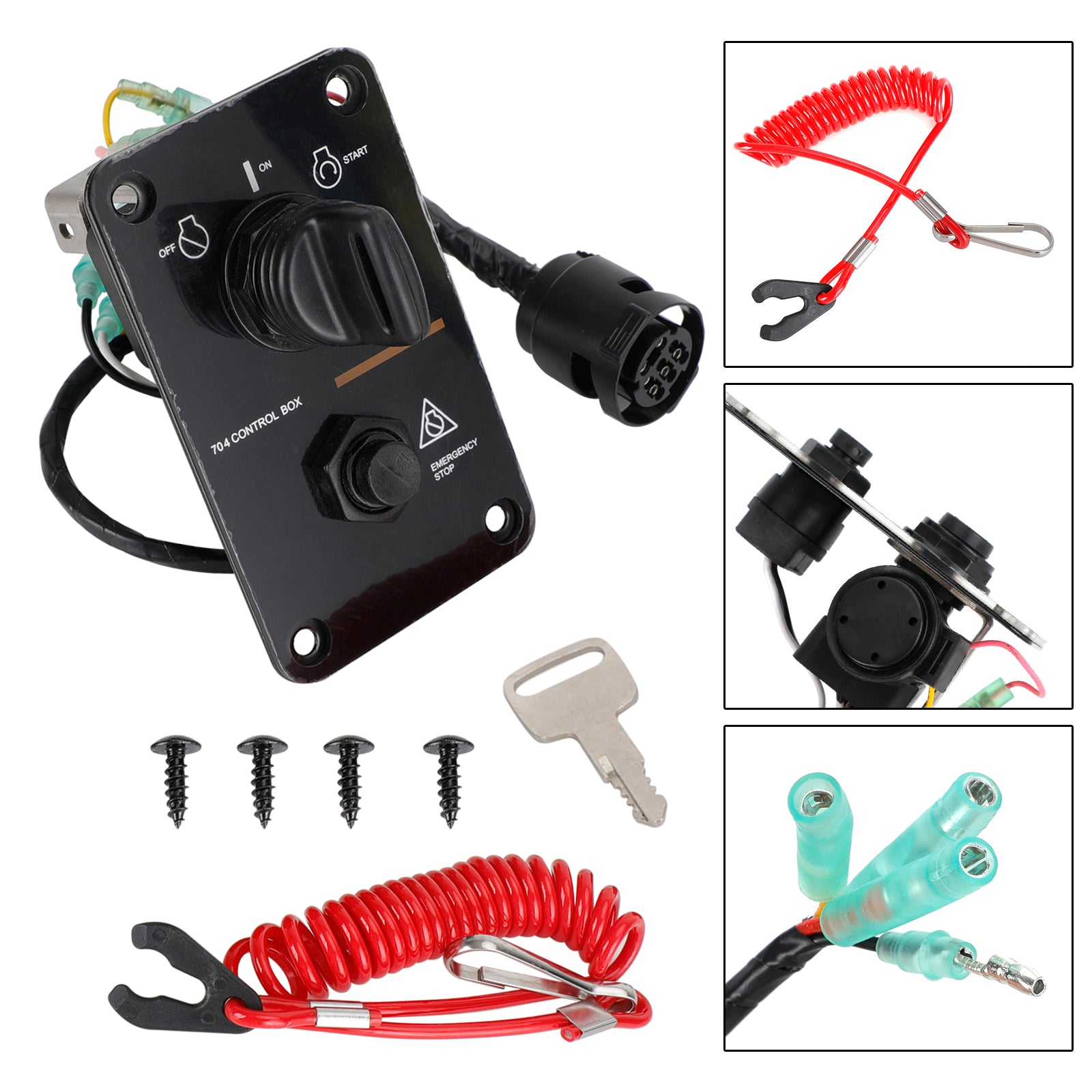 Hors-bord unique Moteur Interrupteur à Clé Panneau pour Yamaha 704-82570-08-00