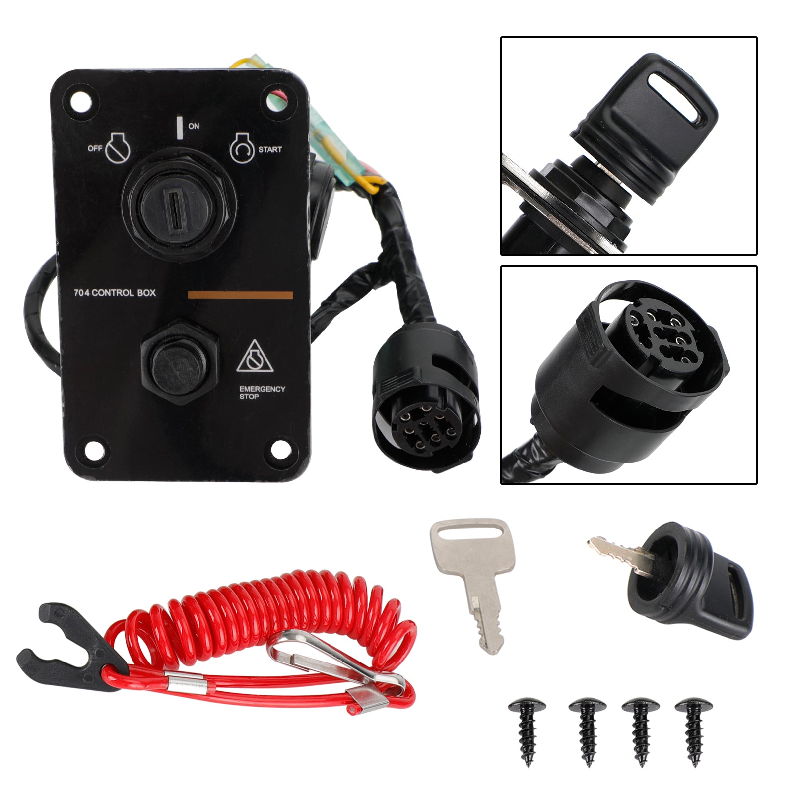 Hors-bord unique Moteur Interrupteur à Clé Panneau pour Yamaha 704-82570-08-00