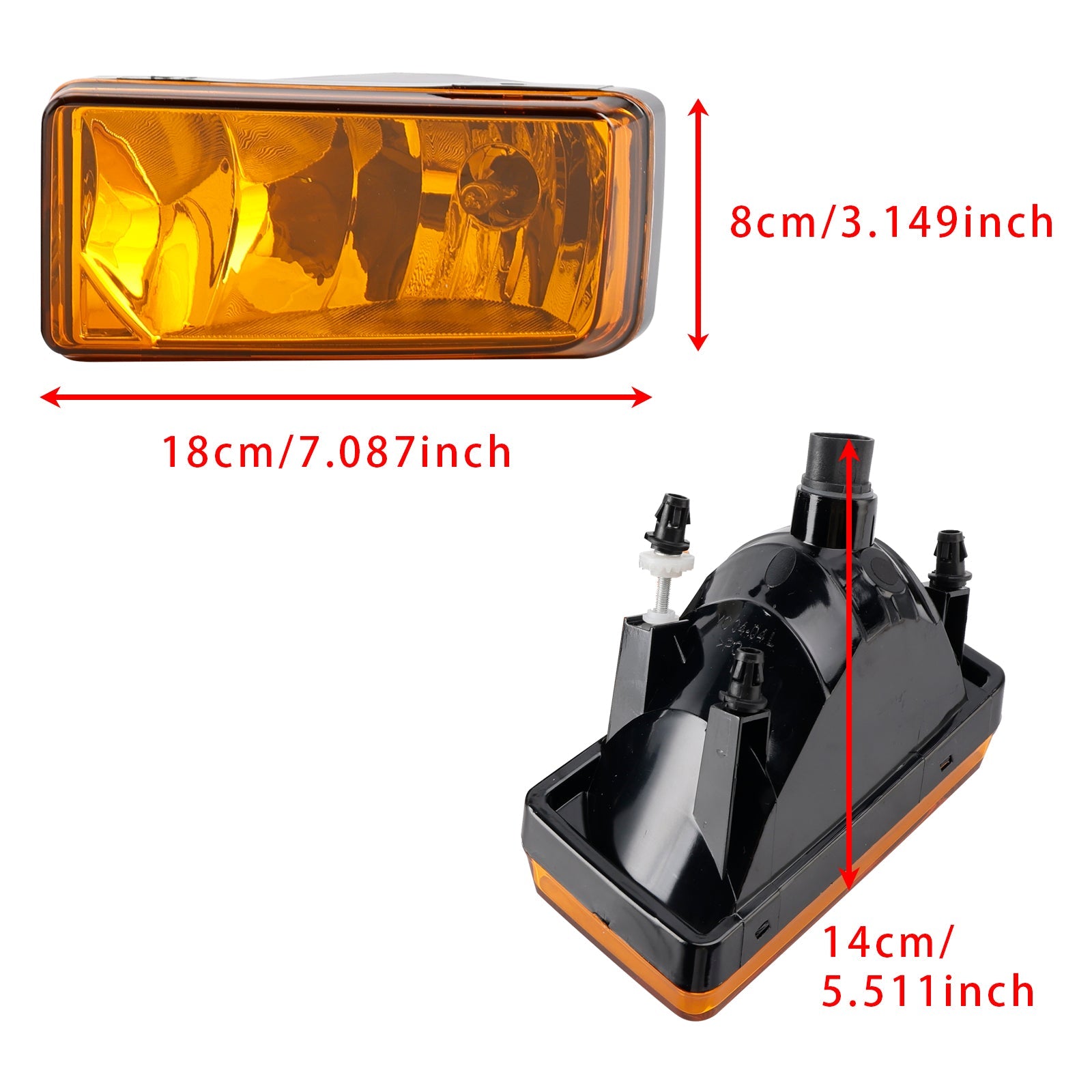 Par meglenkov z žarnicami za Chevy Tahoe Sierra 2007-2015, rumeni leča