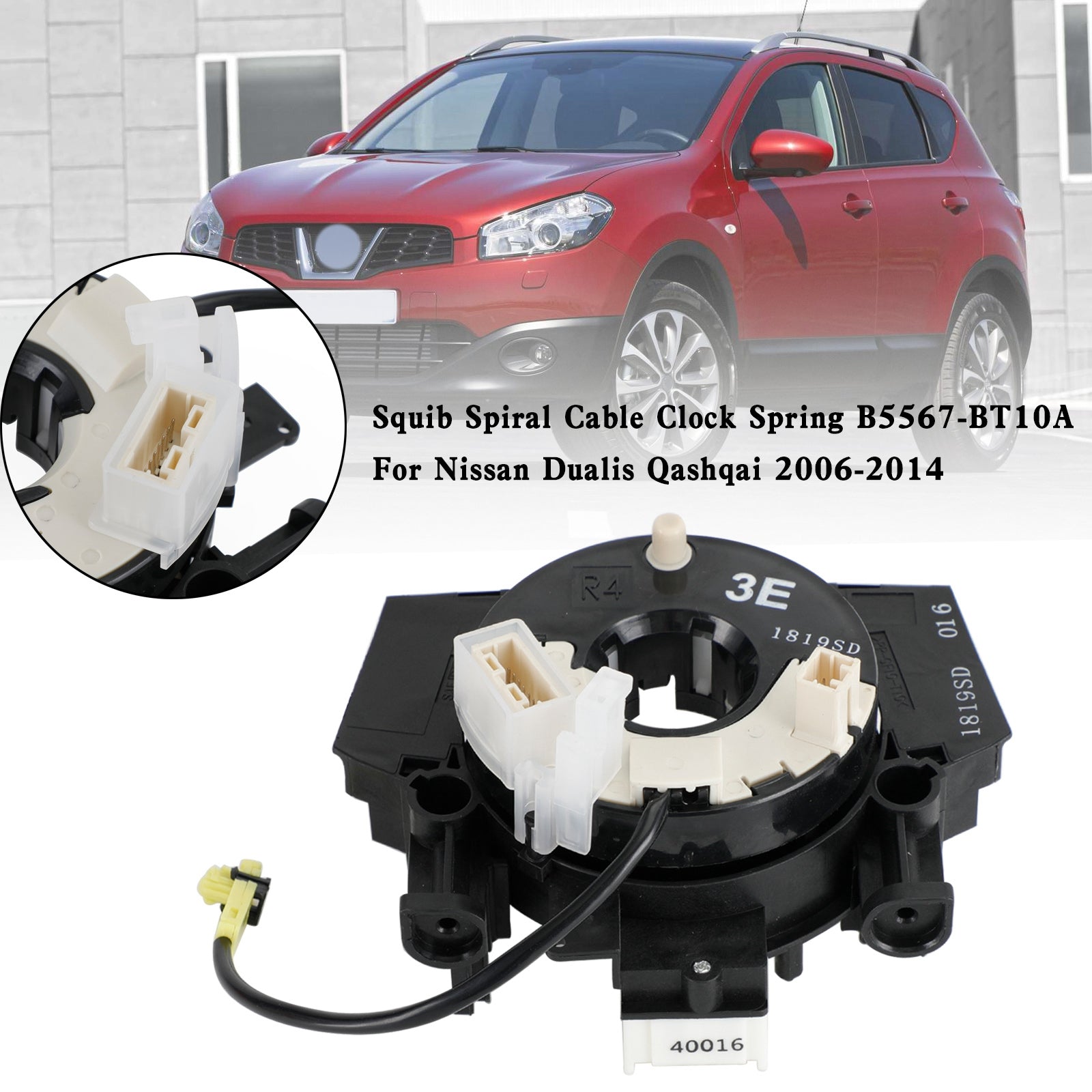 Cavo a spirale Molla orologio per Nissan Dualis Qashqai B5567-BT10A 25560-JD1 B5567-JD01A4A 2006-2014