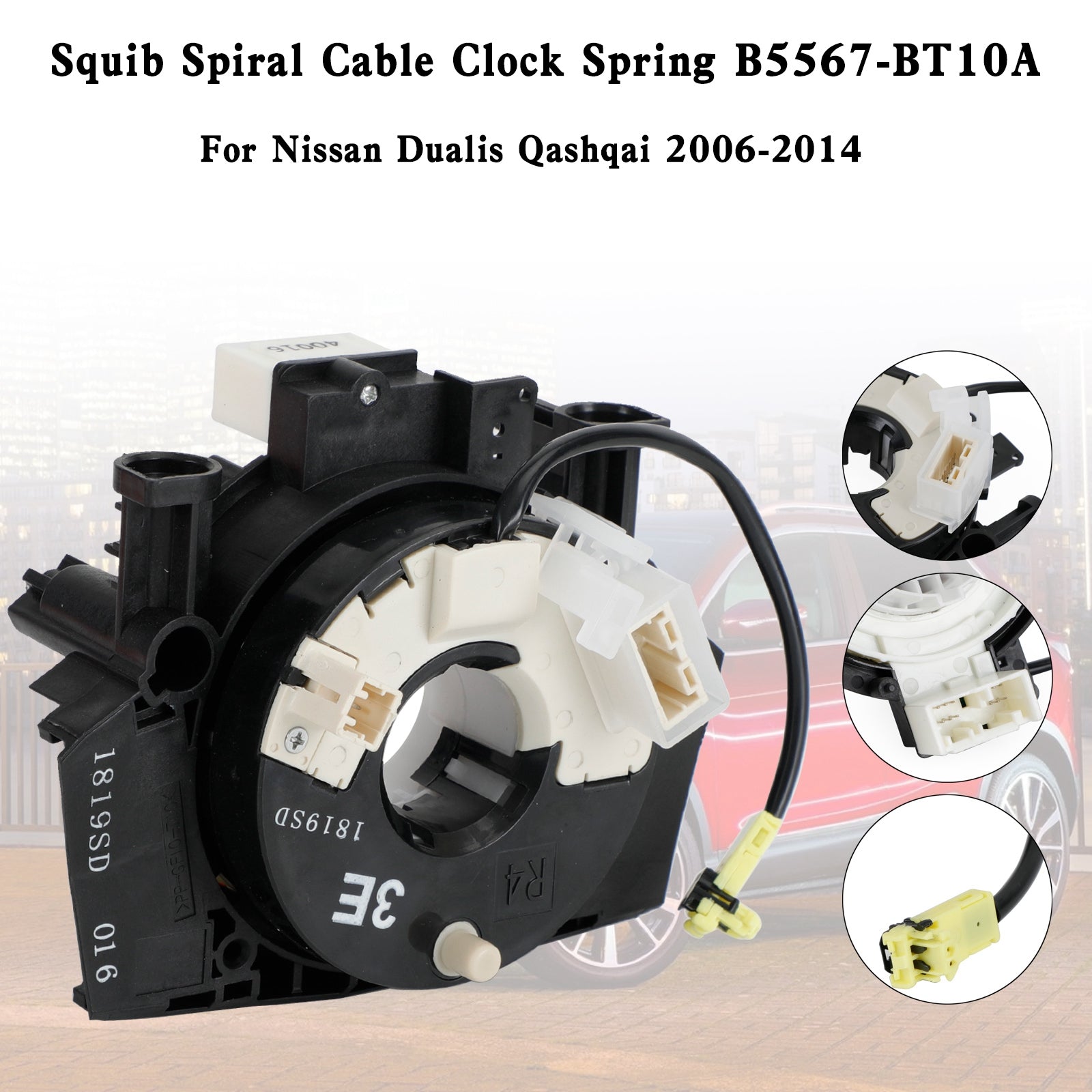Cavo a spirale Molla orologio per Nissan Dualis Qashqai B5567-BT10A 25560-JD1 B5567-JD01A4A 2006-2014