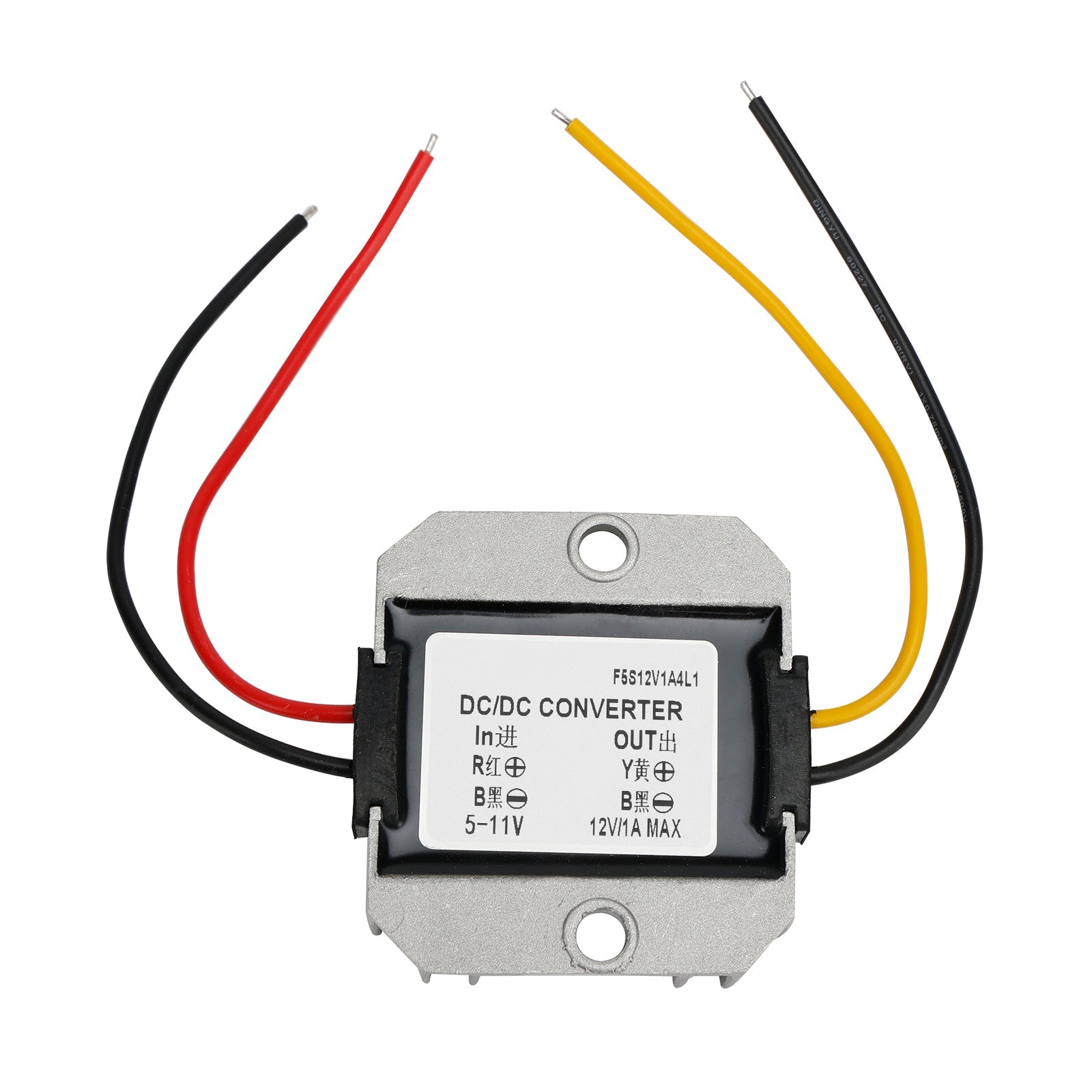 Convertisseur régulateur d'alimentation élévateur étanche DC 6 V à 12 V 1 A 12 W