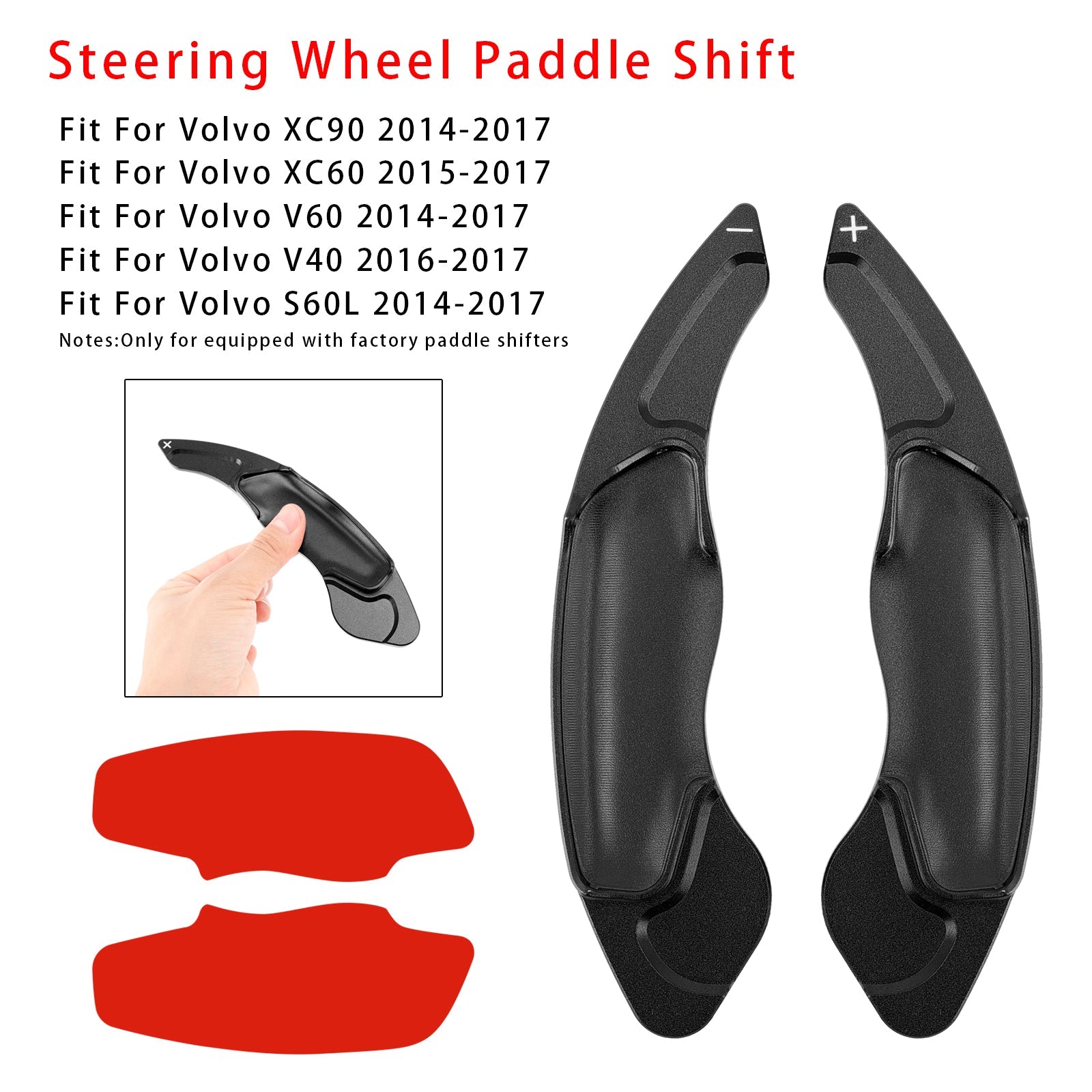 Extension de palettes de changement de vitesse au volant pour VOLVO XC60 XC90 en aluminium