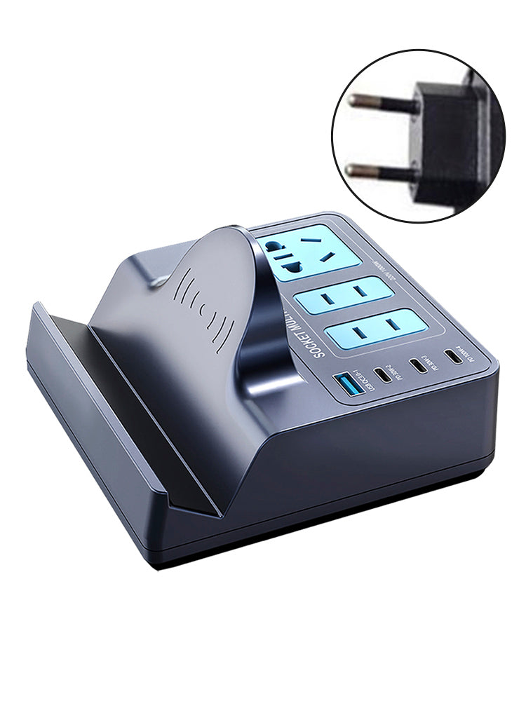 Intelligente draadloze oplader 140 W, High Power PD100 W, voor laptop, QC, mobiele telefoon, EU -socket