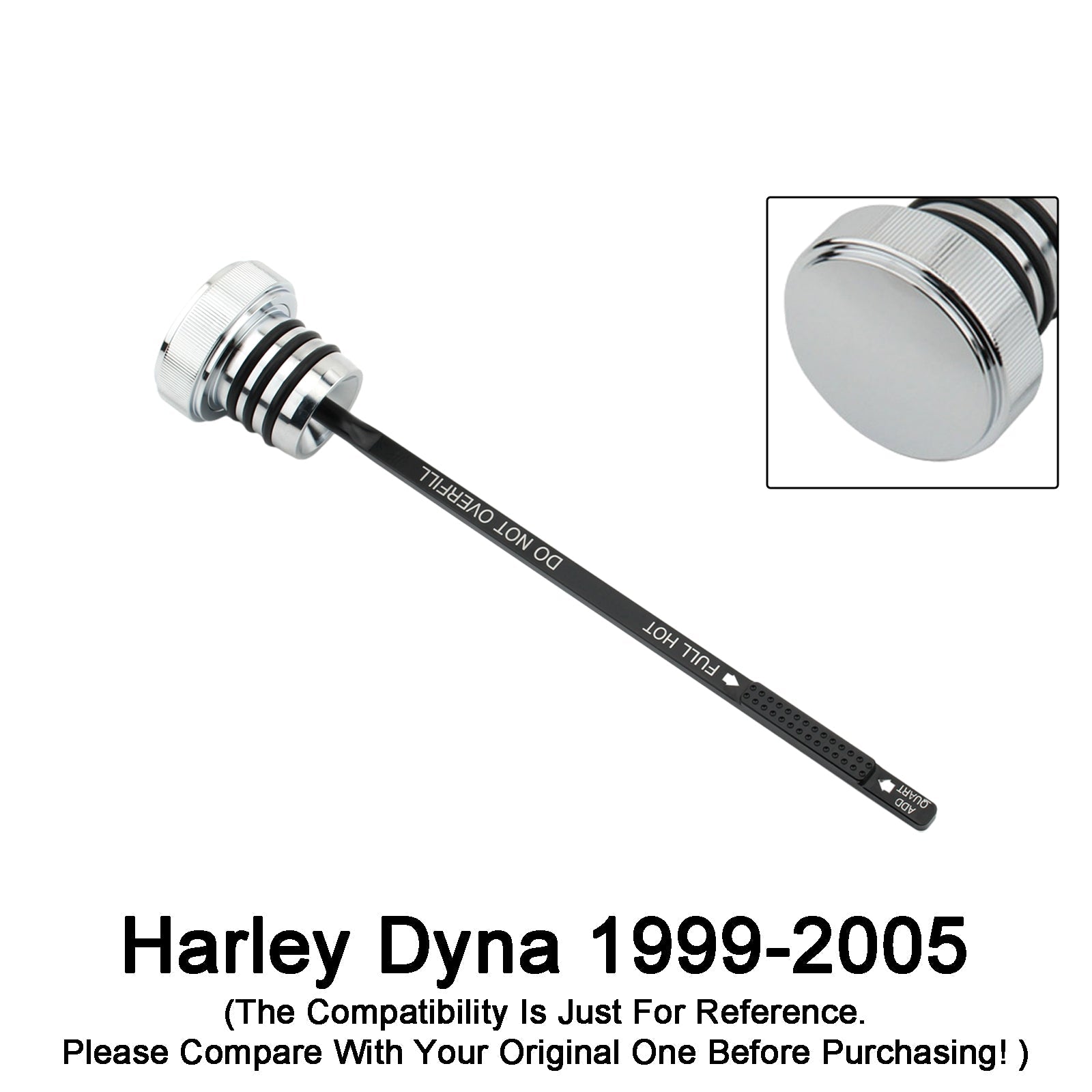 Tapa del tanque de medidor de aceite, 0710 Stopper-0150 para súper glidio FXDX FXDL DYNA 99-05