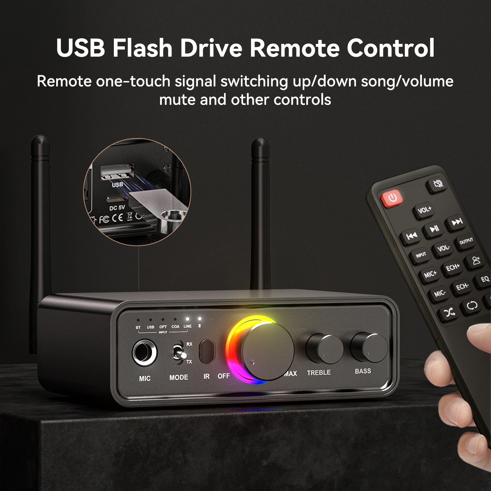 Odbiornik Bluetooth 5.3 Adapter Bluetooth U Disk Bezstratny moduł nadajnika audio