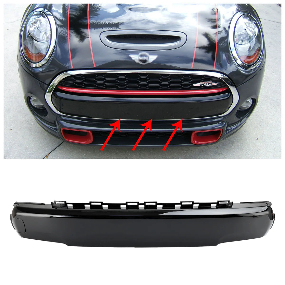 Välimuistin Plaque DE Rekisteröinti Musta kiiltävä mini F55 F56 F57 Cooper JCW 51117337791 13-21