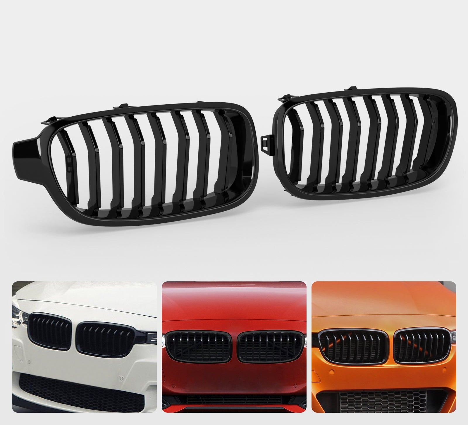 BMW 3 Series F30/F31/F35 (2012-2019) Gloss Black Front Kidney Grill