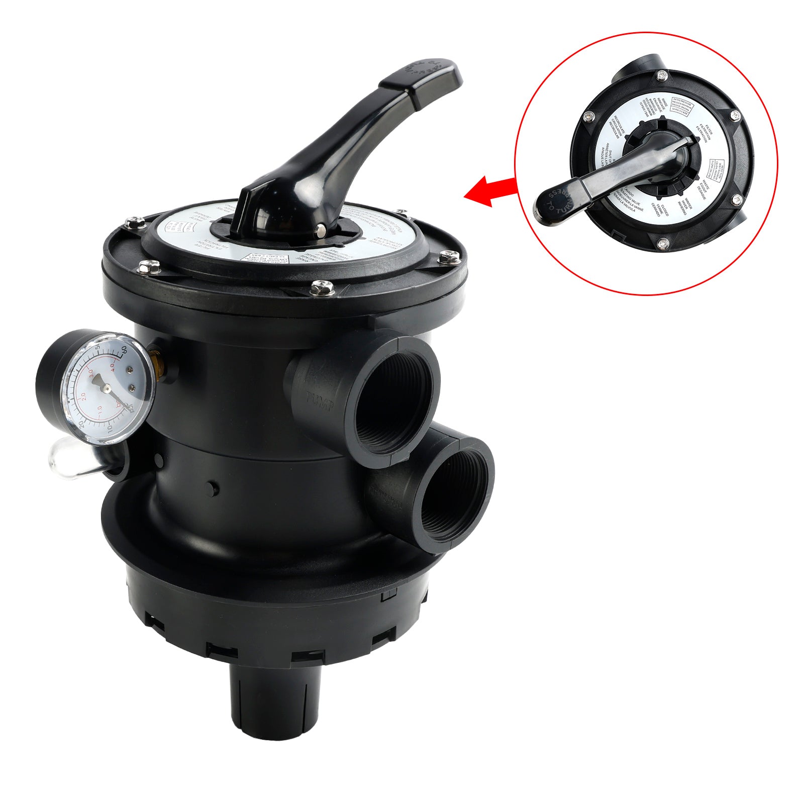 SP0714T Vari-Flo Commande 1-1/2" (1,5 pouces) FIP Montage Supérieur Vanne Multiport Pour Hayward