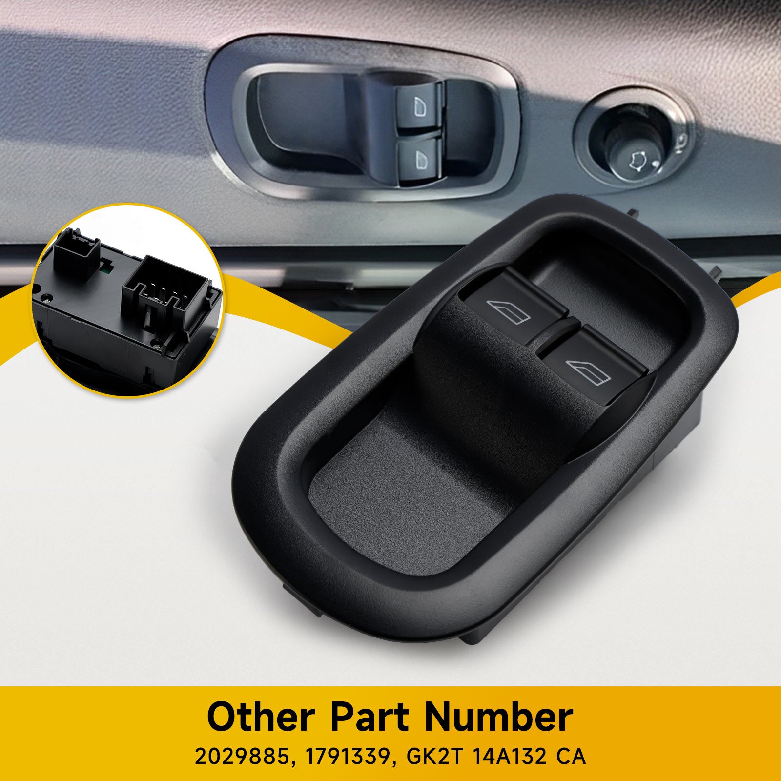 Ford Transit MK8 Custom 2014+ 1791339 Interrupteur double fenêtre pour porte latérale conducteur