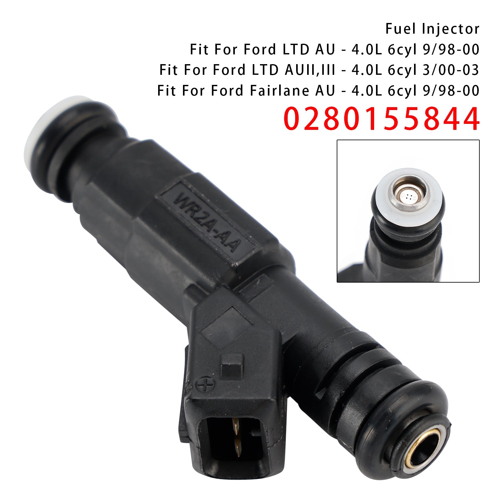 1x iniettore di carburante per Ford Falcon AU 4.0L Jeep Cherokee Commander 0280155844