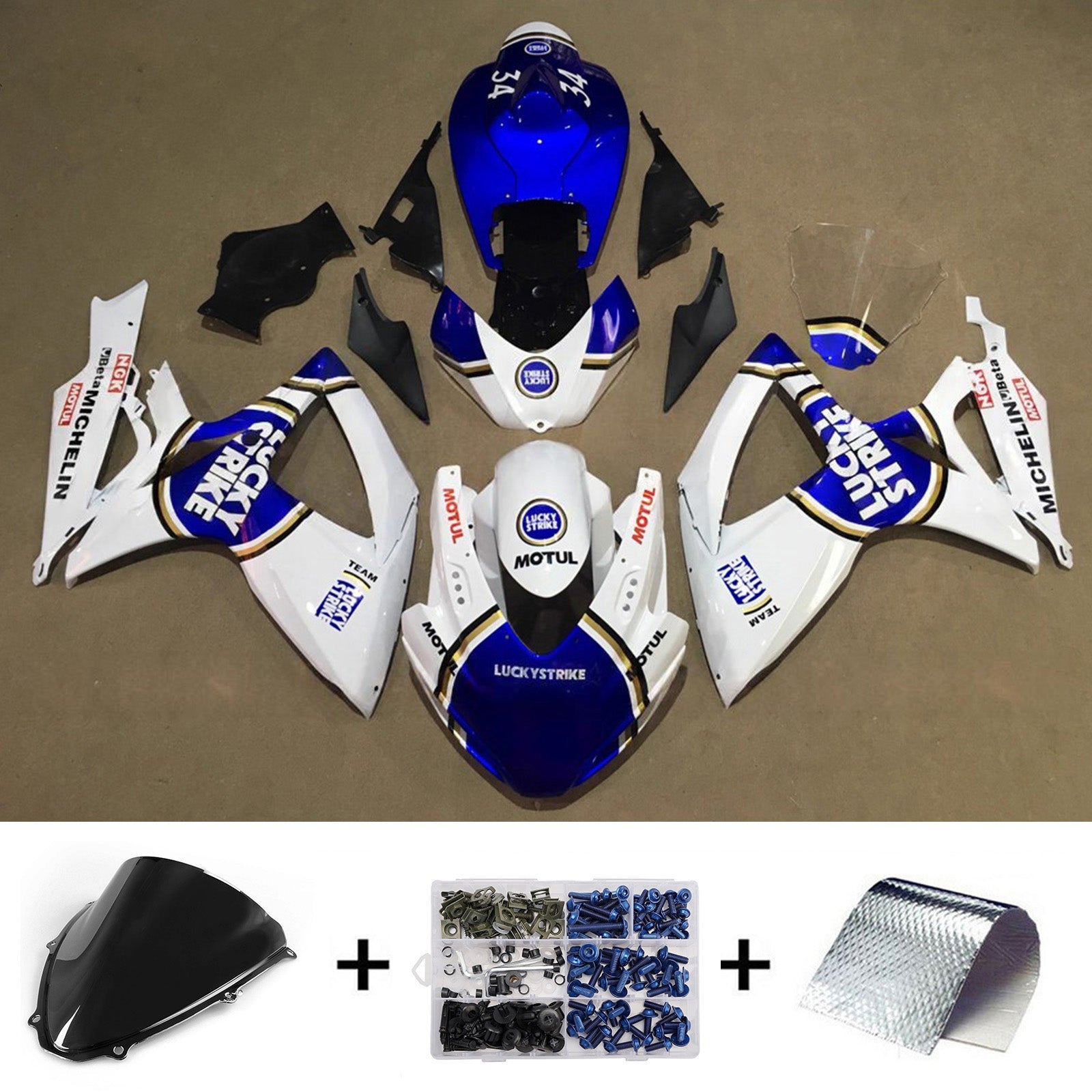 Kit de carénage injecté en plastique ABS pour Suzuki GSXR 600/750 2006-2007 K6