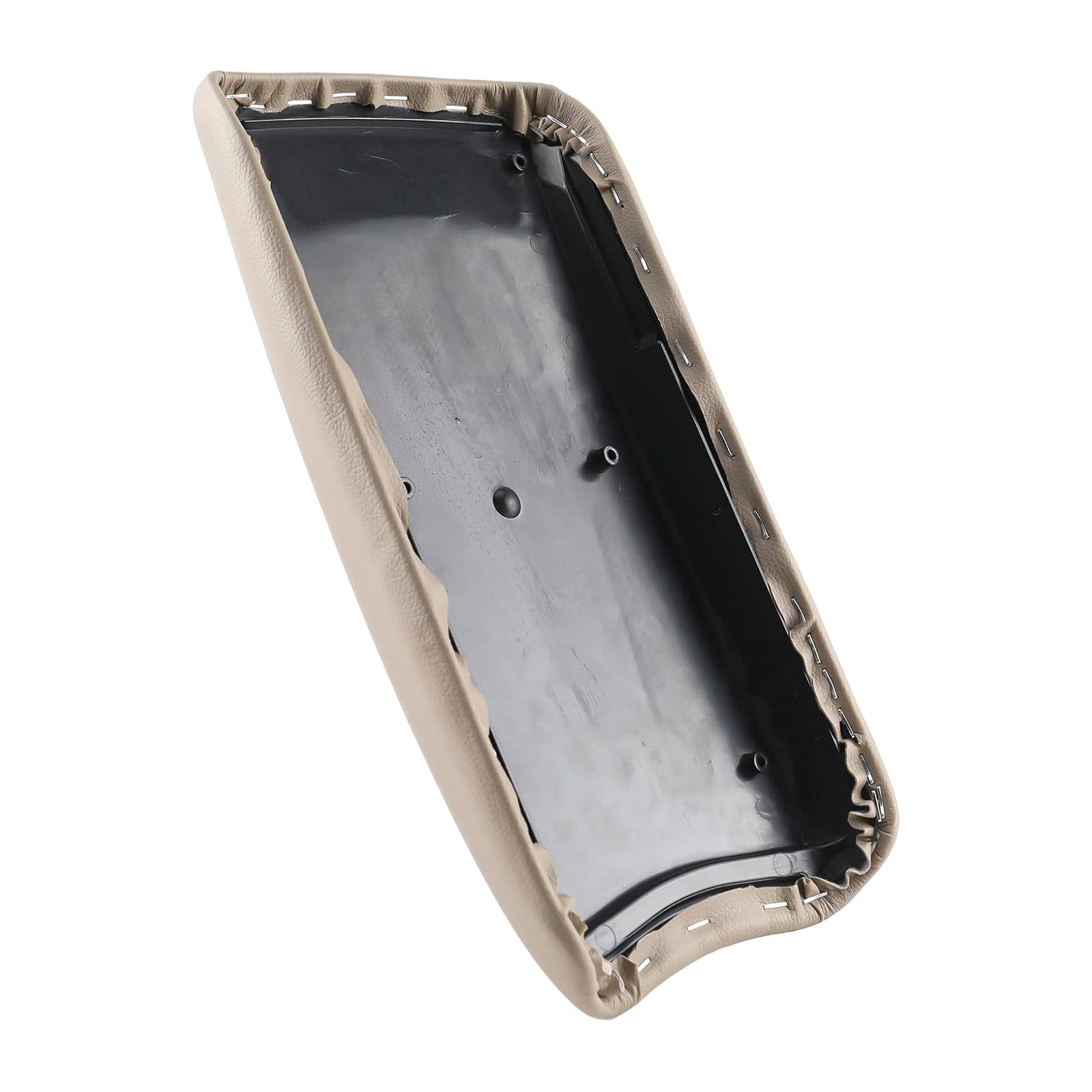 Couvercle de console centrale d'accoudoir en cuir beige pour Honda Civic 2006-2009