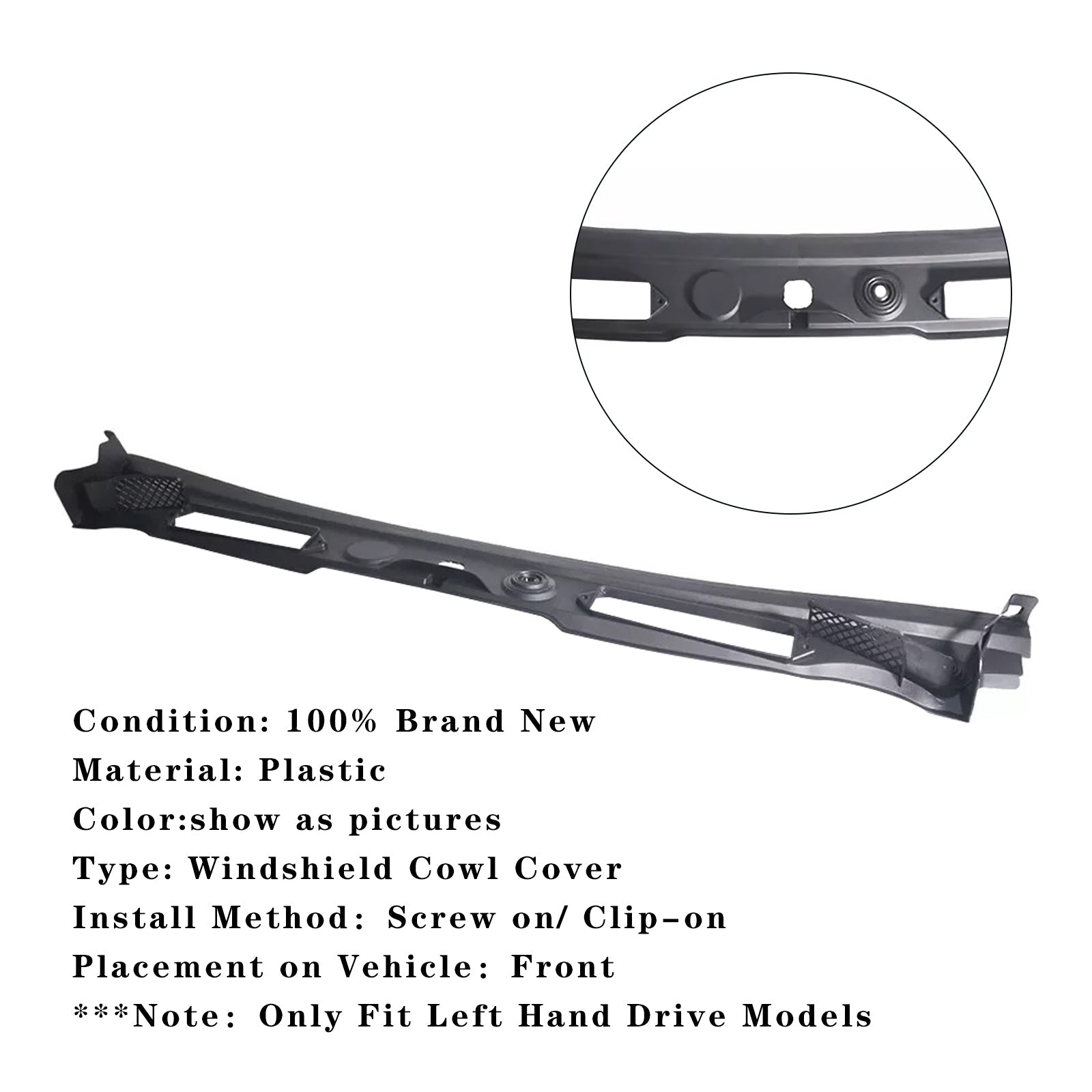 09/2008-06/2015 BMW X1 E84 Grille di ventilazione dei tergicristalli 51712990023