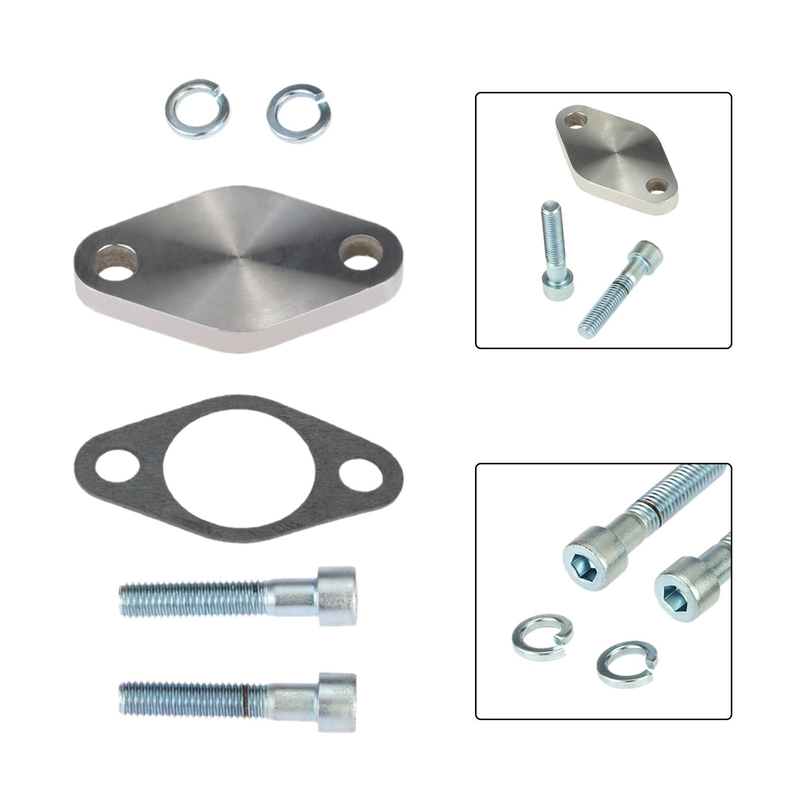 8mm EGR Valve Blanking Block Plates Kit for BMW E53 E65 E66 E38 E39 E46 E90