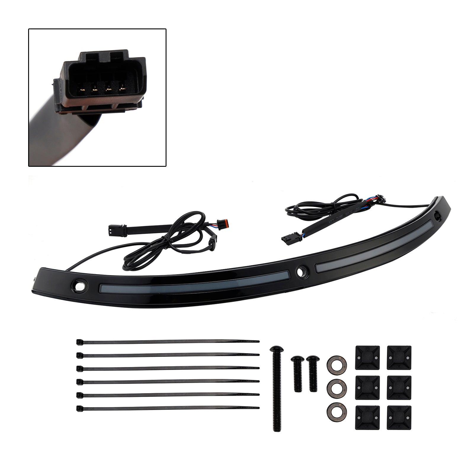 Garniture de pare-brise avec clignotants à LED pour Touring Electra Glide Street Glide Ultra Limited 2014+