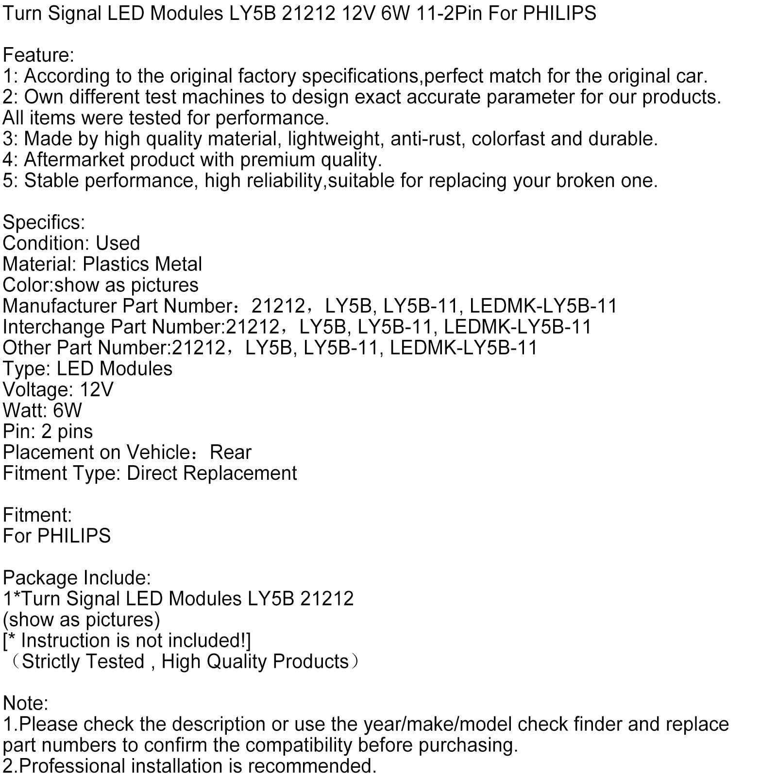 LED LY5B 21212 12 V 6 W 11-2 Pinps LED LED moduli per Philips