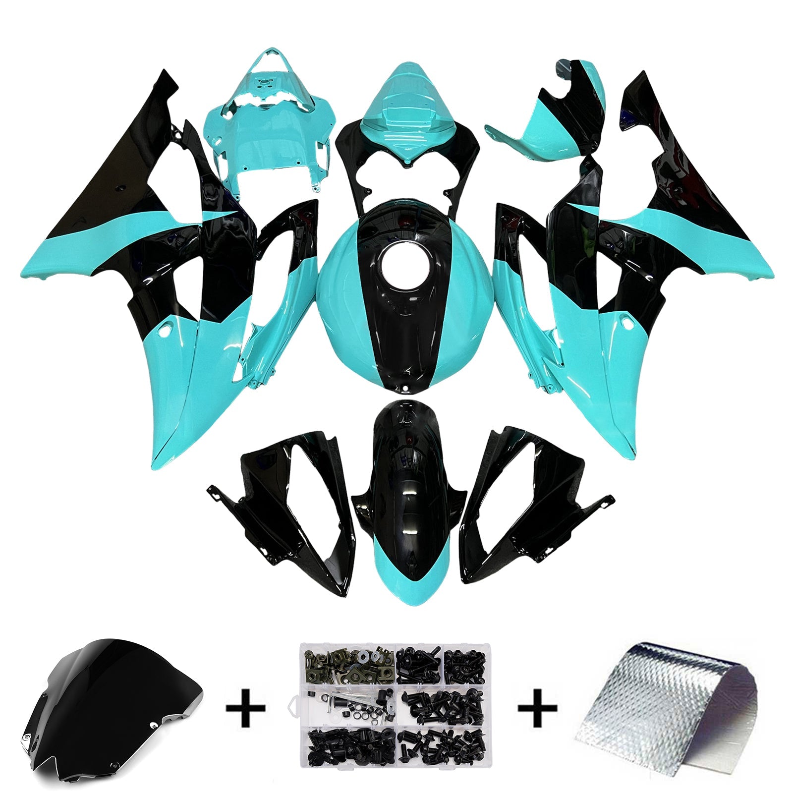 Kit de carénage injecté en plastique ABS pour Yamaha YZFR6 YZF-R6 2008-2016