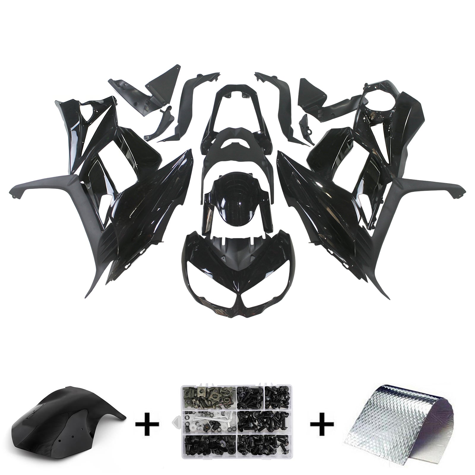 Kit de carénage en plastique ABS injecté compatible avec Kawasaki Z1000SX 2010-2015