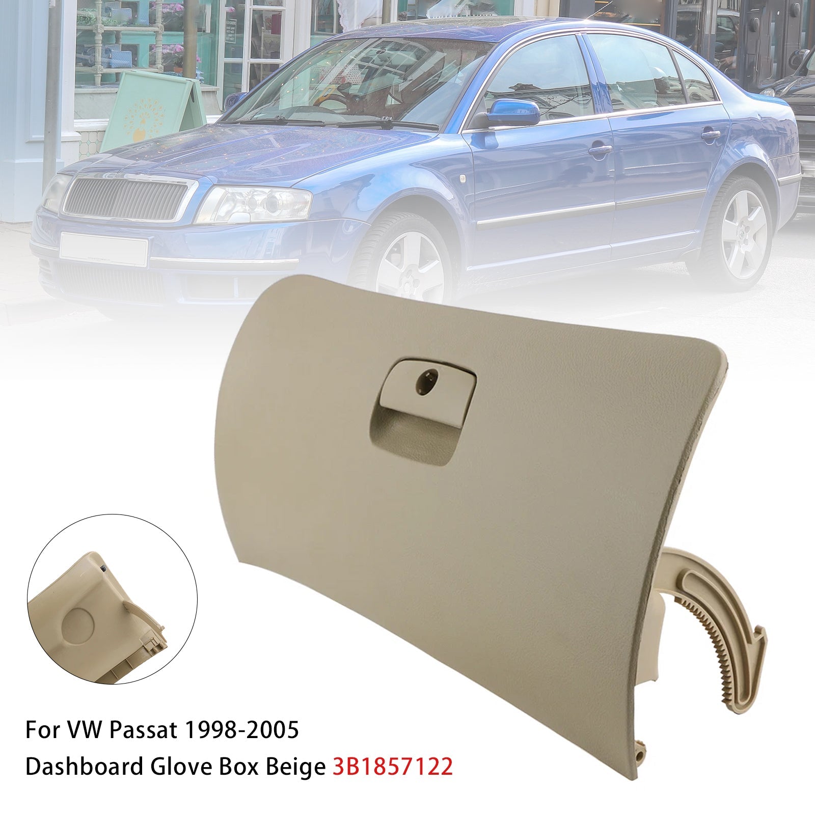 Vano portaoggetti cruscotto beige 3B1857122 per VW Passat 1998-2005